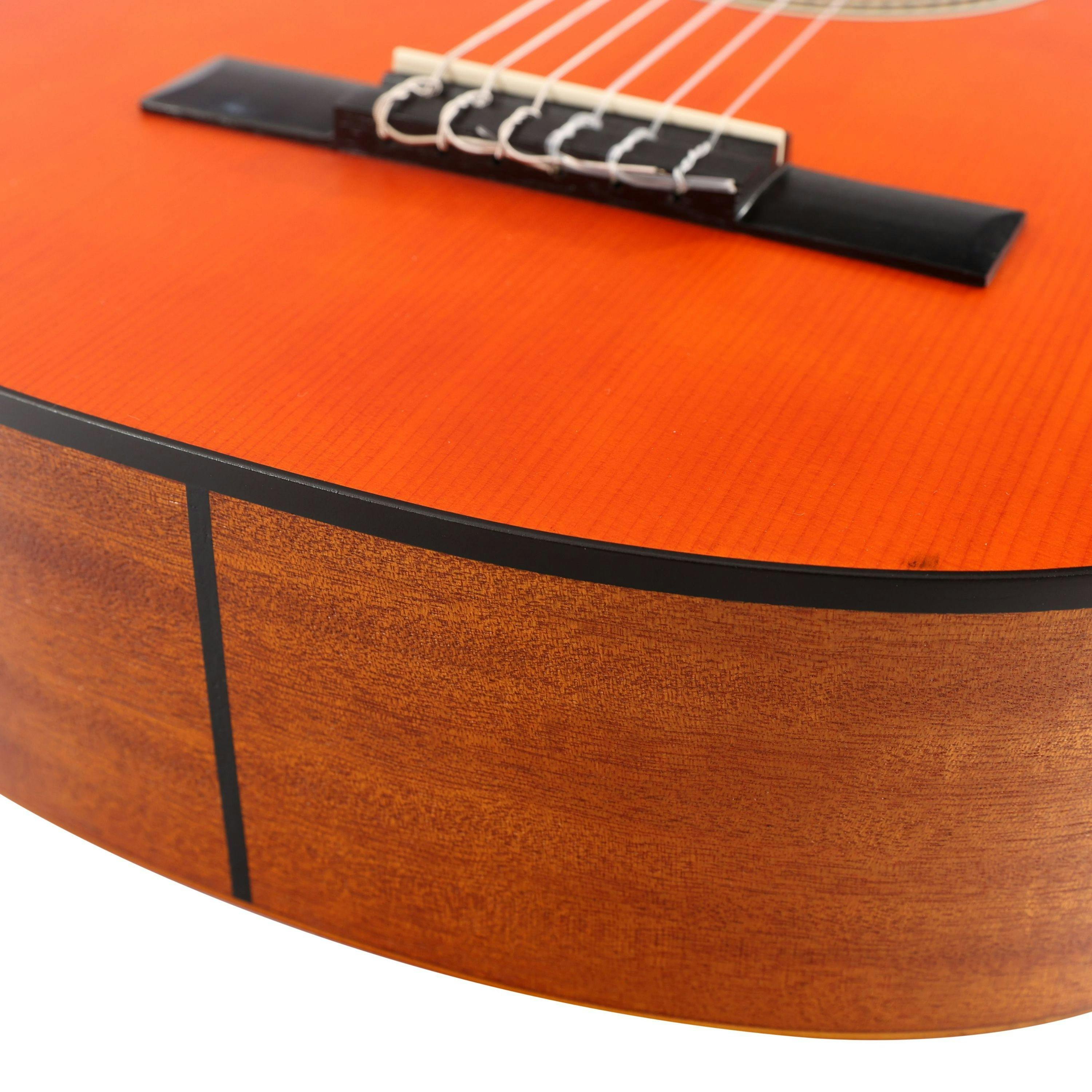 EastCoast 3/4 Size Deluxe Classical Nylon String Acoustic Guitar with Gig Bag - 479404-EastCoast C1 3 4 Size Classical Guitar in Natural 6.jpg