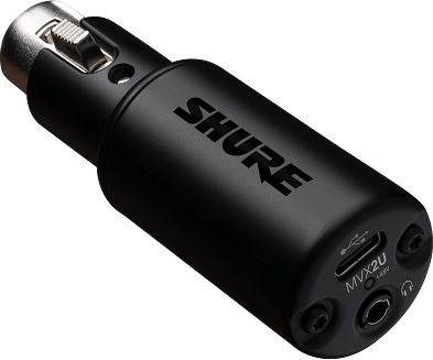 Shure MOTIV XLR to USB Adapter - MVX2U-Shure_MVX2U_Digital_Audio_Interface_Tilt.jpg