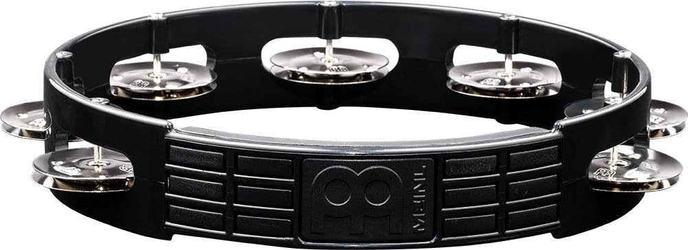 Meinl 8in Tour Tambourine Single Row Stainless Steel Jingles Black - HTT8BK-HTT8BK_1.jpg