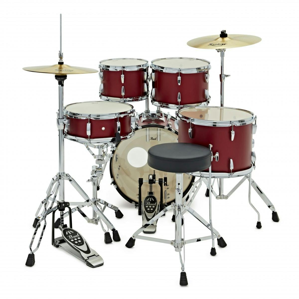 Pearl Roadshow 18 Drum Kit in Matte Red - RS585CC747-RS585CC747_6.jpg