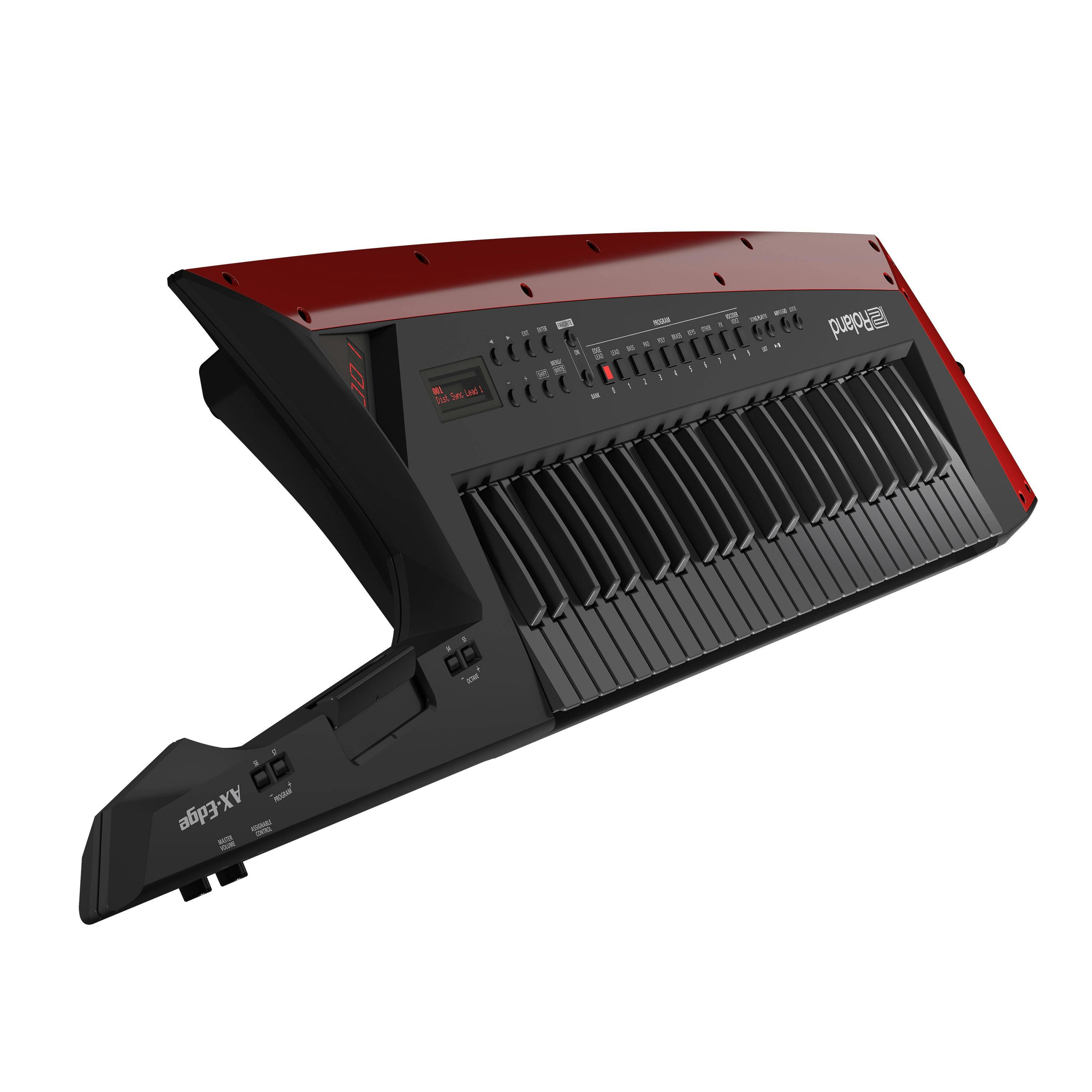 Roland AX Edge Keytar in Black - 295288-AX-Edge Black Angled2.jpg