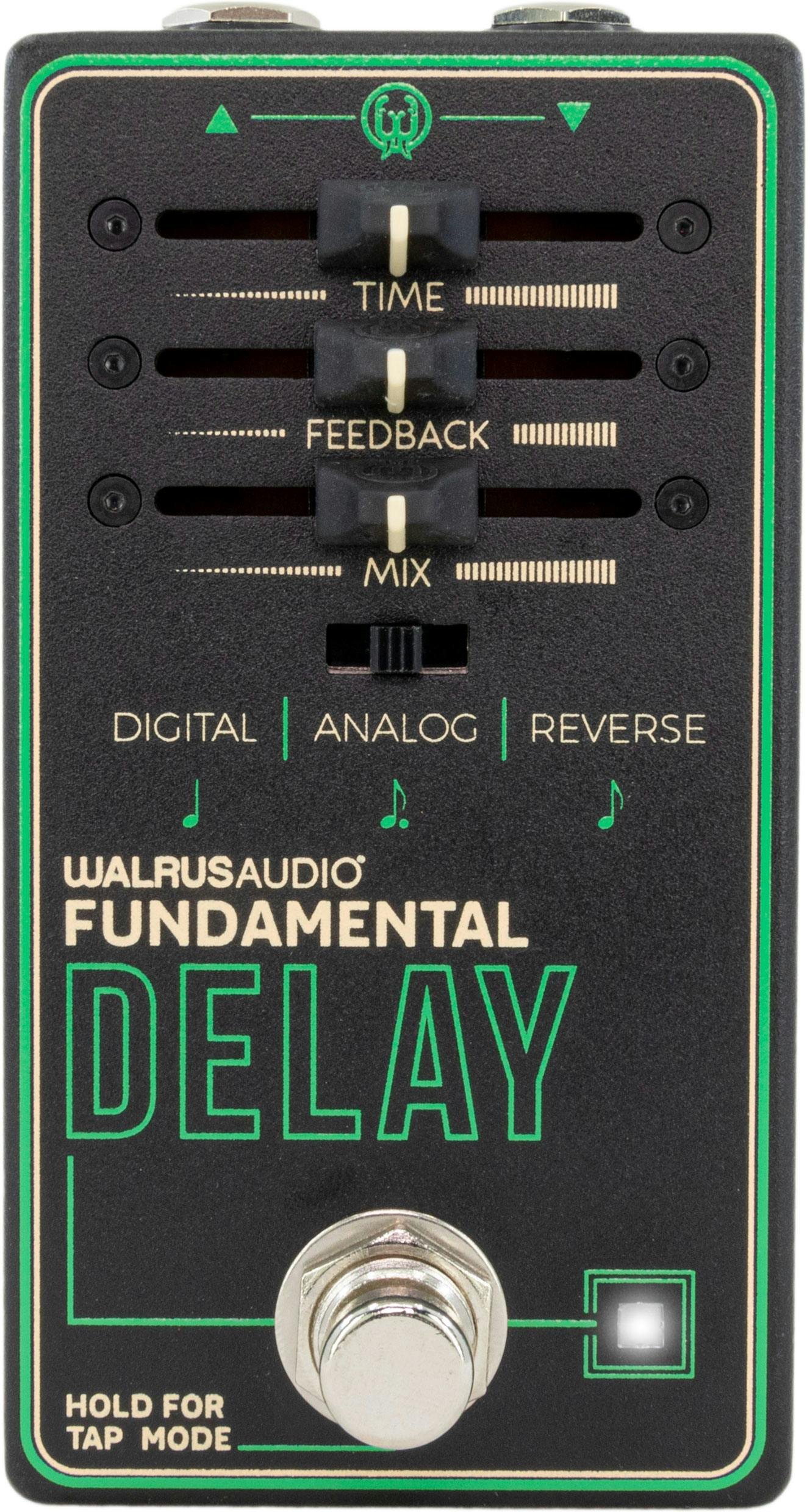 Walrus Audio Fundamental Series Delay Pedal - 64197-Walrus-Audio-Fundamental-Series-Delay-Pedal-in-Black-Front.jpg