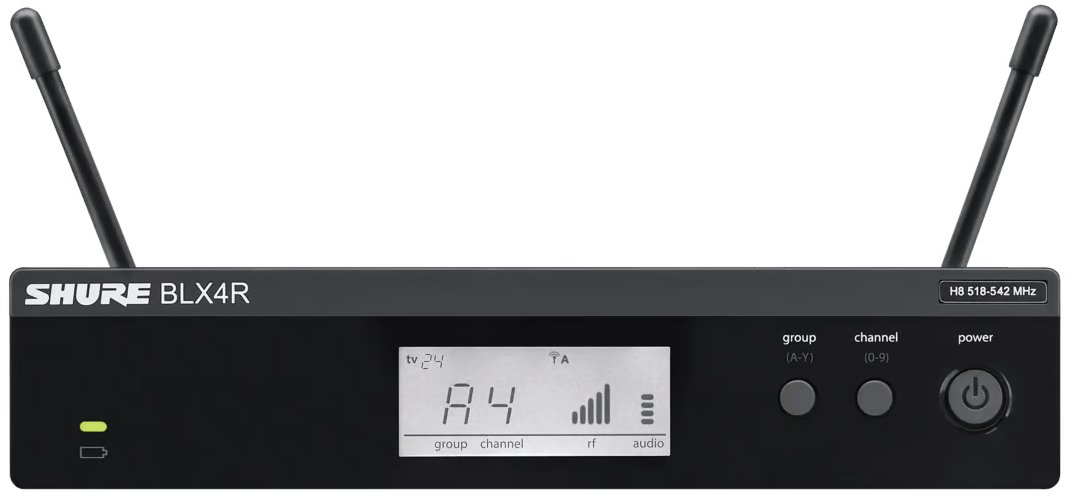 Shure BLX4R Rack  Mount Receiver (Analogue) - BLX4RUK-Shure-BLX4R_Rack-Unit_Front.jpg
