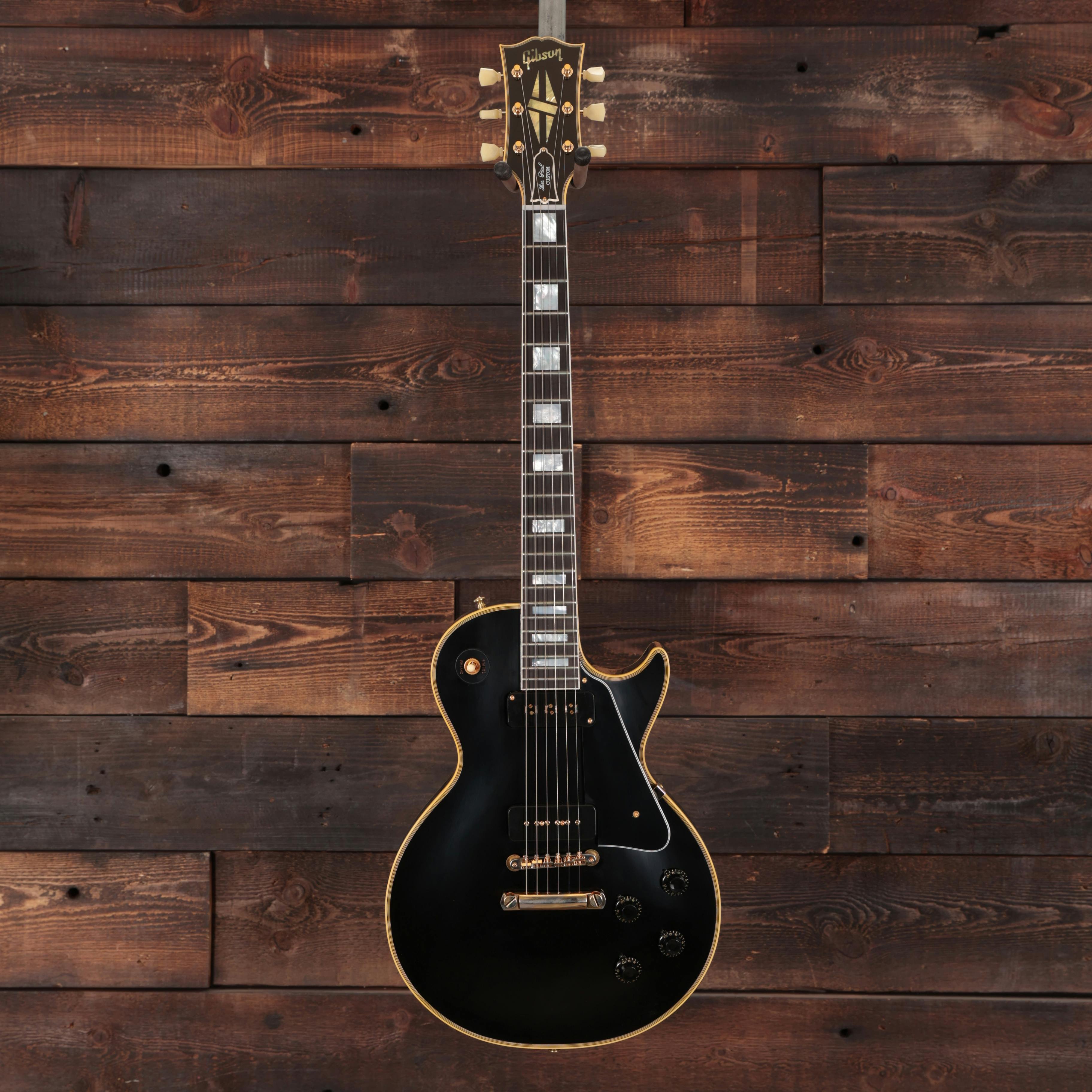 Edwards Gibson Les Paul Custom 1954 スタイル Gibson 1954 Les Paul Custom 1PU Wraparound VOS – Ebony – GuitarPoint
