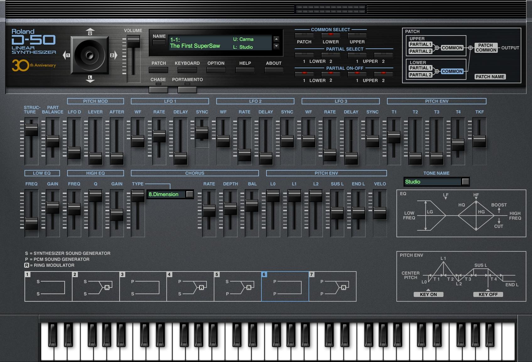 Roland Cloud D-50 Virtual Instrument Plugin - Lifetime Key - 463585-413184-D-50-Editor.jpg