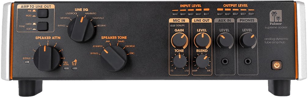 Palmer Supreme Soaker Analogue Dynamic Tube Amp Hub, Loadbox, Speaker Sim - PSUPSOAK-supremeSoaker-frontal-productImage-3-min.jpg