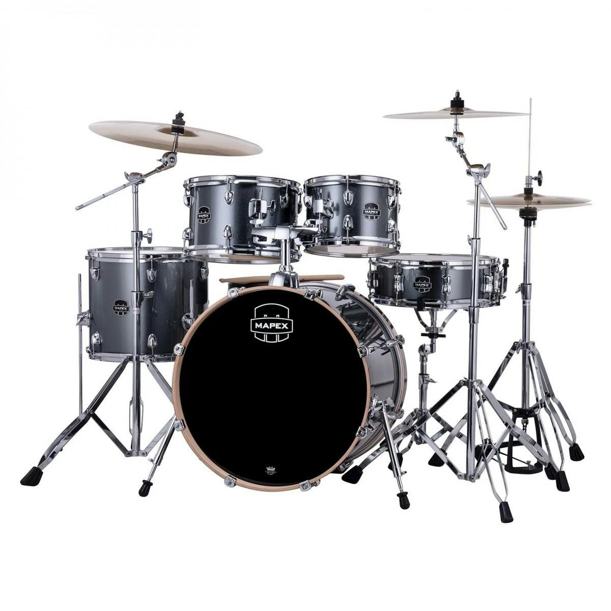 Mapex Venus 22" Acoustic Drum Kit in Steel Blue Metallic - VE5295FTC-VC-VE5295FTC-VC_Front.jpg