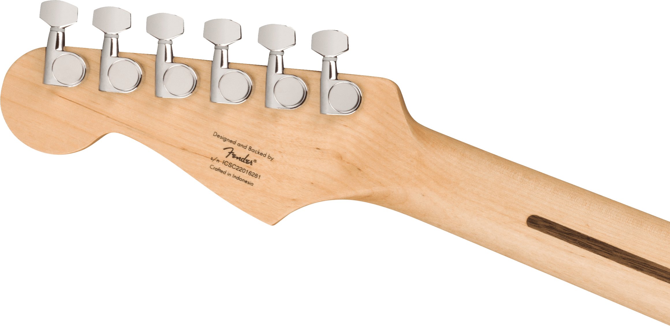 Squier Sonic Stratocaster HT H Laurel Fingerboard Black Pickguard Black - 0373301506-Squier-Sonic-Stratocaster-HT-H-Black-Headstock-Back.jpg
