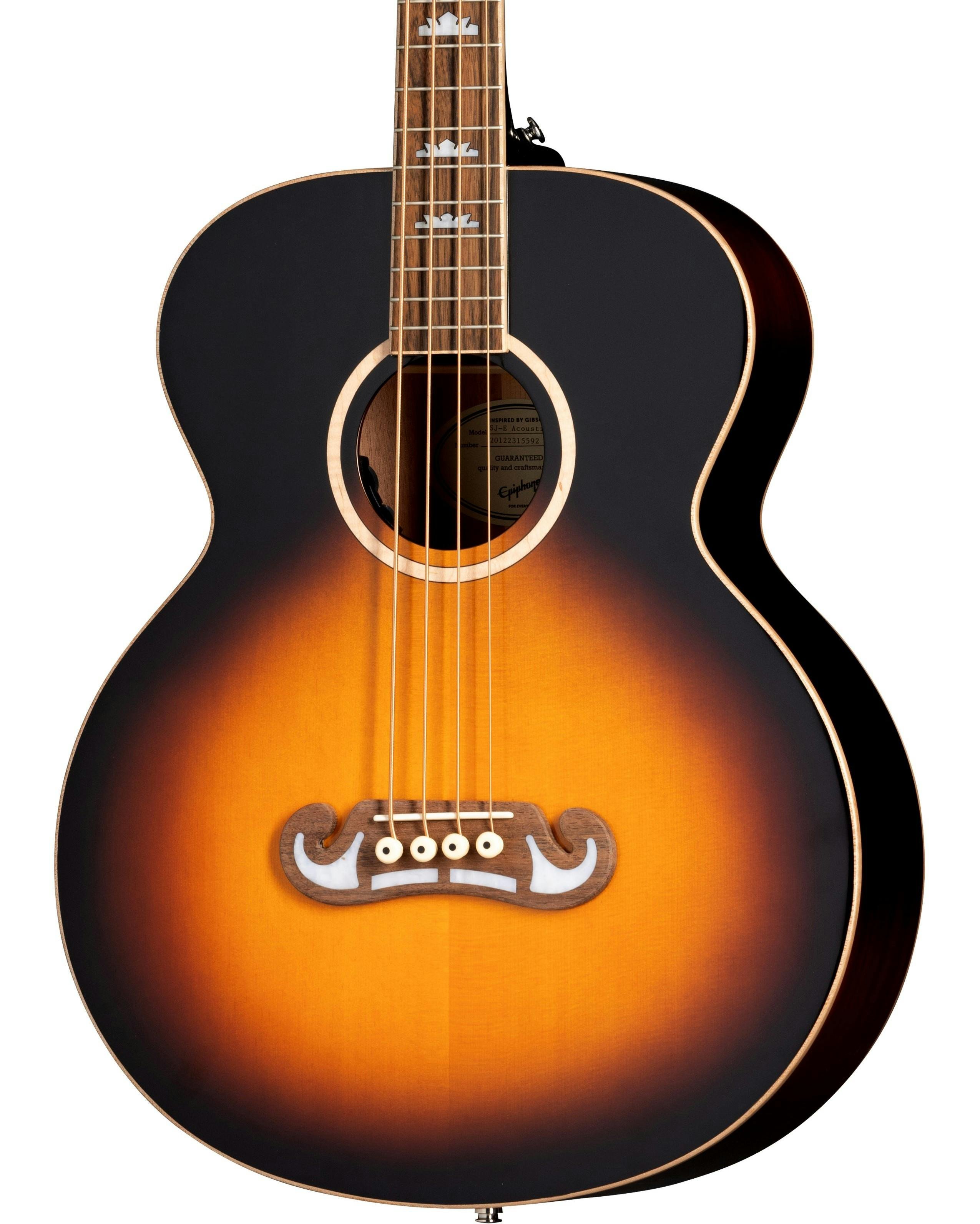 Epiphone Studio El Capitan J-200 Bass Guitar With Fishman Sonitone Pickup In Vintage Sunburst - EIABSJAVSNH1-Epiphone-El-Capitan-J-200-Studio-Bass-Aged-Vintage-Sunburst-Body.jpg