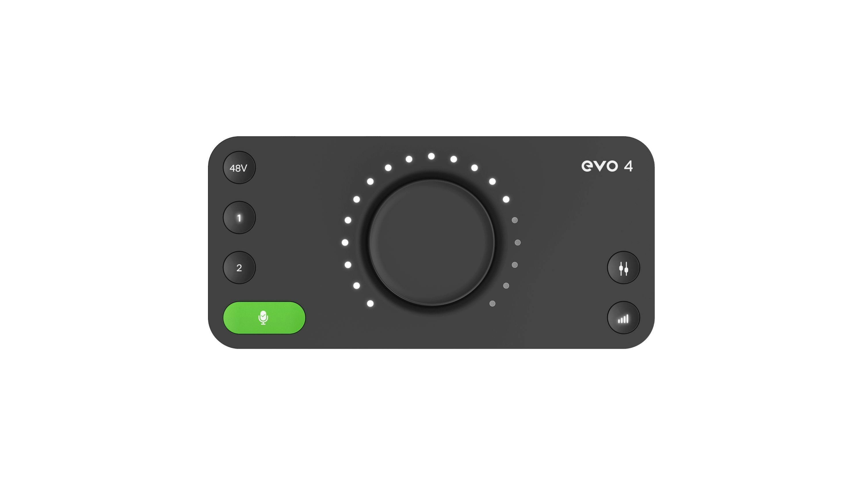 Audient EVO 4 2 In 2 Out Audio Interface - 373106-EVO 4 Ecommerce Orthographic Top.jpg