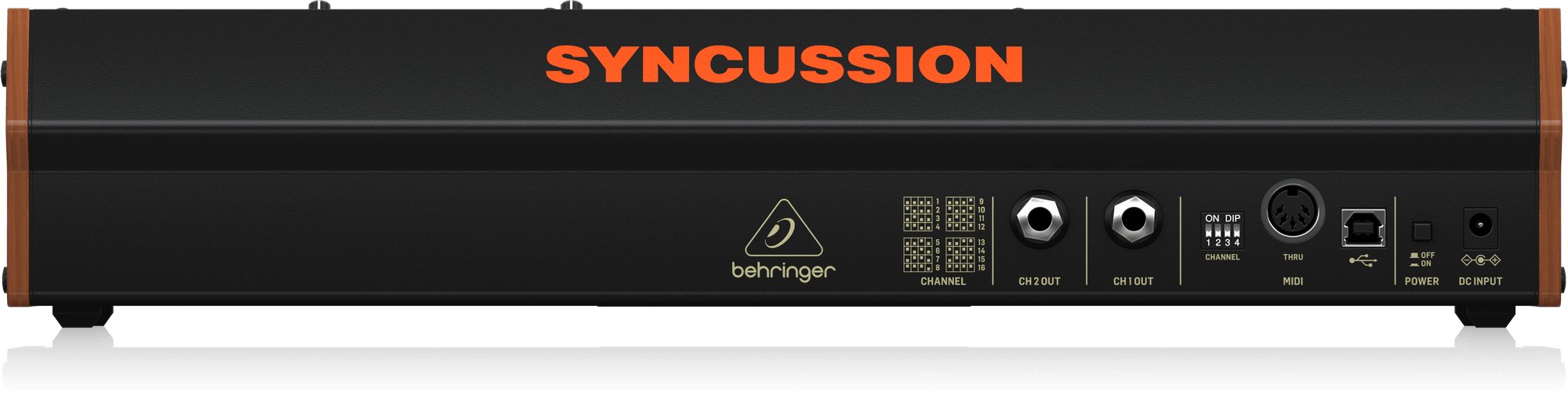 Behringer SYNCUSSION SY-1 Classic Dual Analog Percussion Synthesizer - Image_BE_0718-ABL_SYNCUSSION-SY-1_Rear_XL.jpg