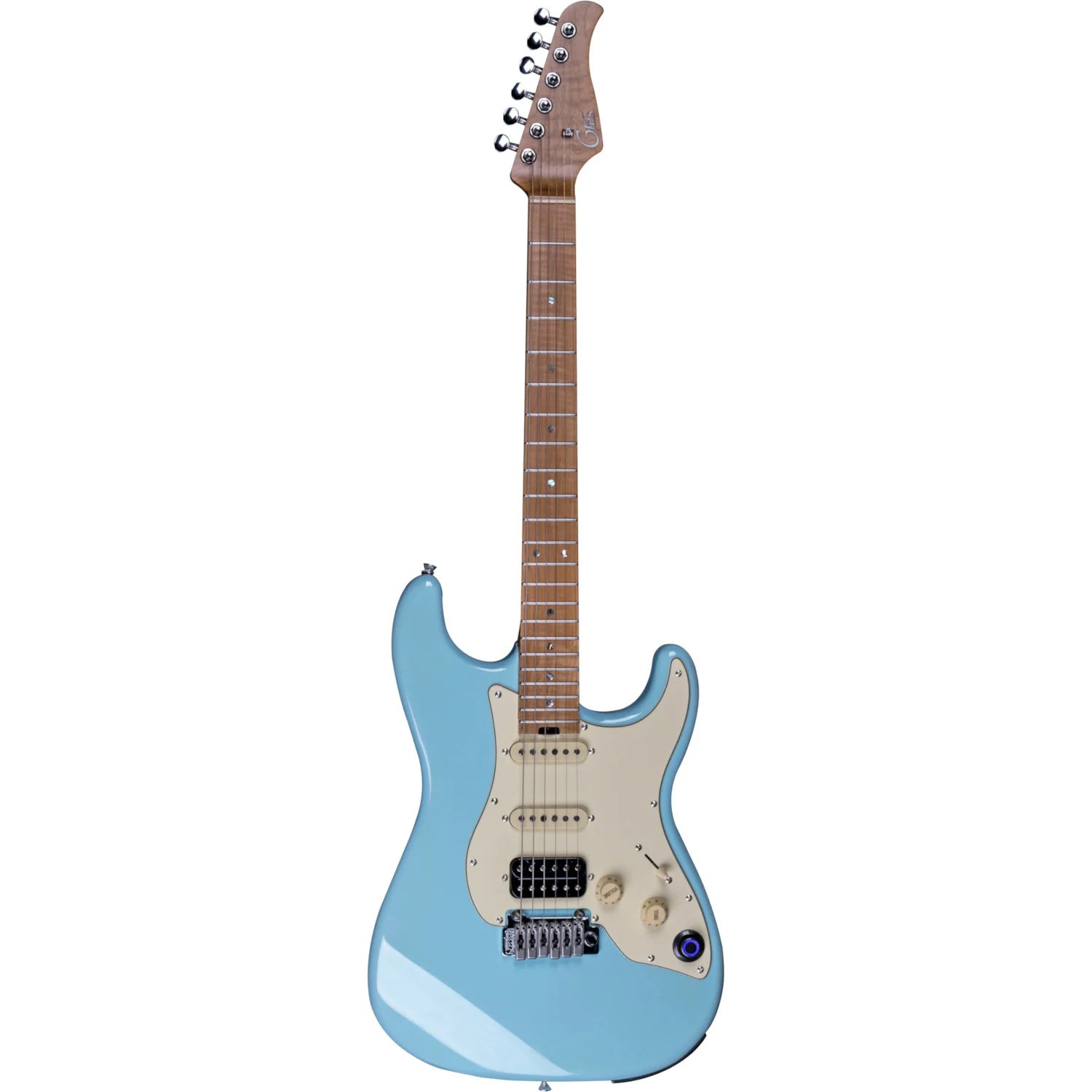Mooer GTRS P801 Professional Intelligent Guitar In Blue Roasted Maple Board - P801BL2.jpg