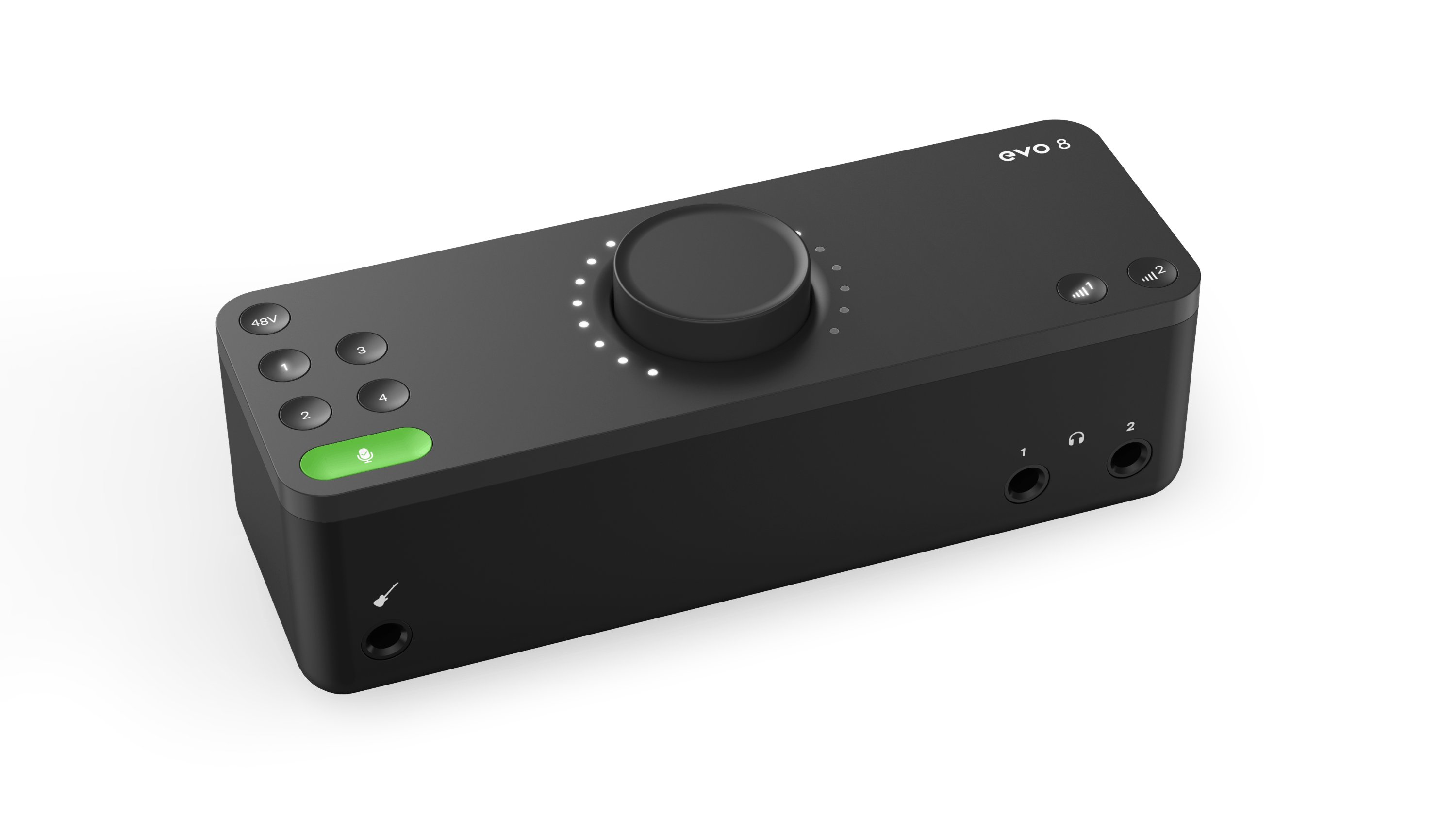 EVO 8 Hi Performance USB 2, Bus Powered Audio Interface, with 4 Mic Pre Amps, Dual Stereo Outs, Loopback & Smartgain - 411512-EVO 8 Ecommerce Front 3QTR Left.jpg