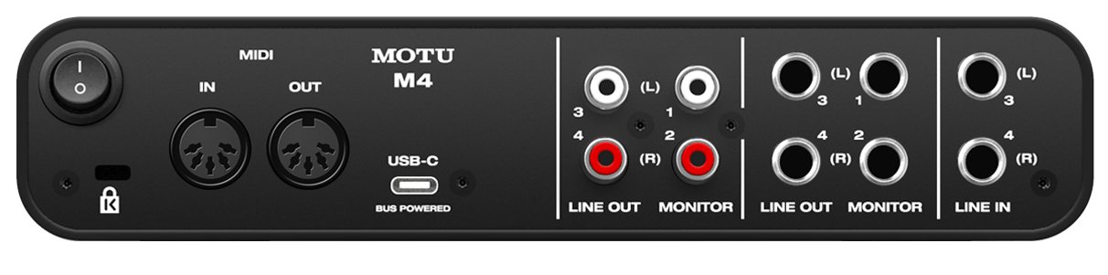 MOTU M4 4-in / 4-out USB-C Audio Interface - 1205-Motu-m4_Rear.jpg