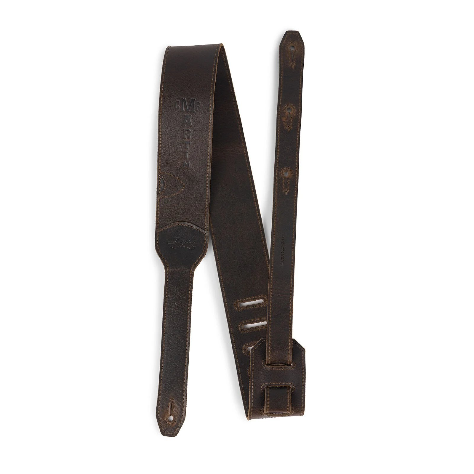 Martin Luxe Saddleback Full Grain Leather Guitar Strap in Dark Brown - 18A0145_f.jpg