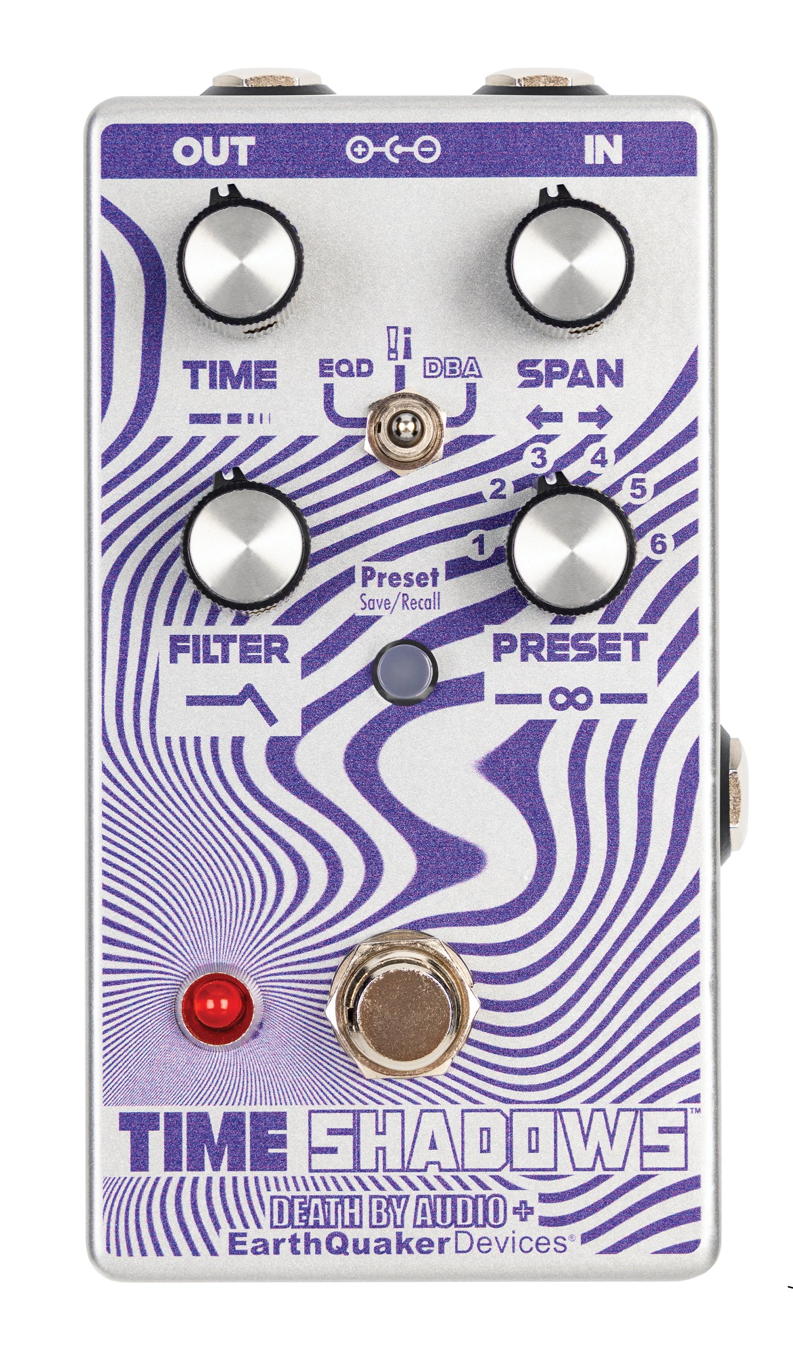 Earthquaker Devices & Death by Audio Time Shadows II Subharmonic Multi-Delay Resonator Pedal - eqd-dba-time_shadows_ii-front-hero.jpg