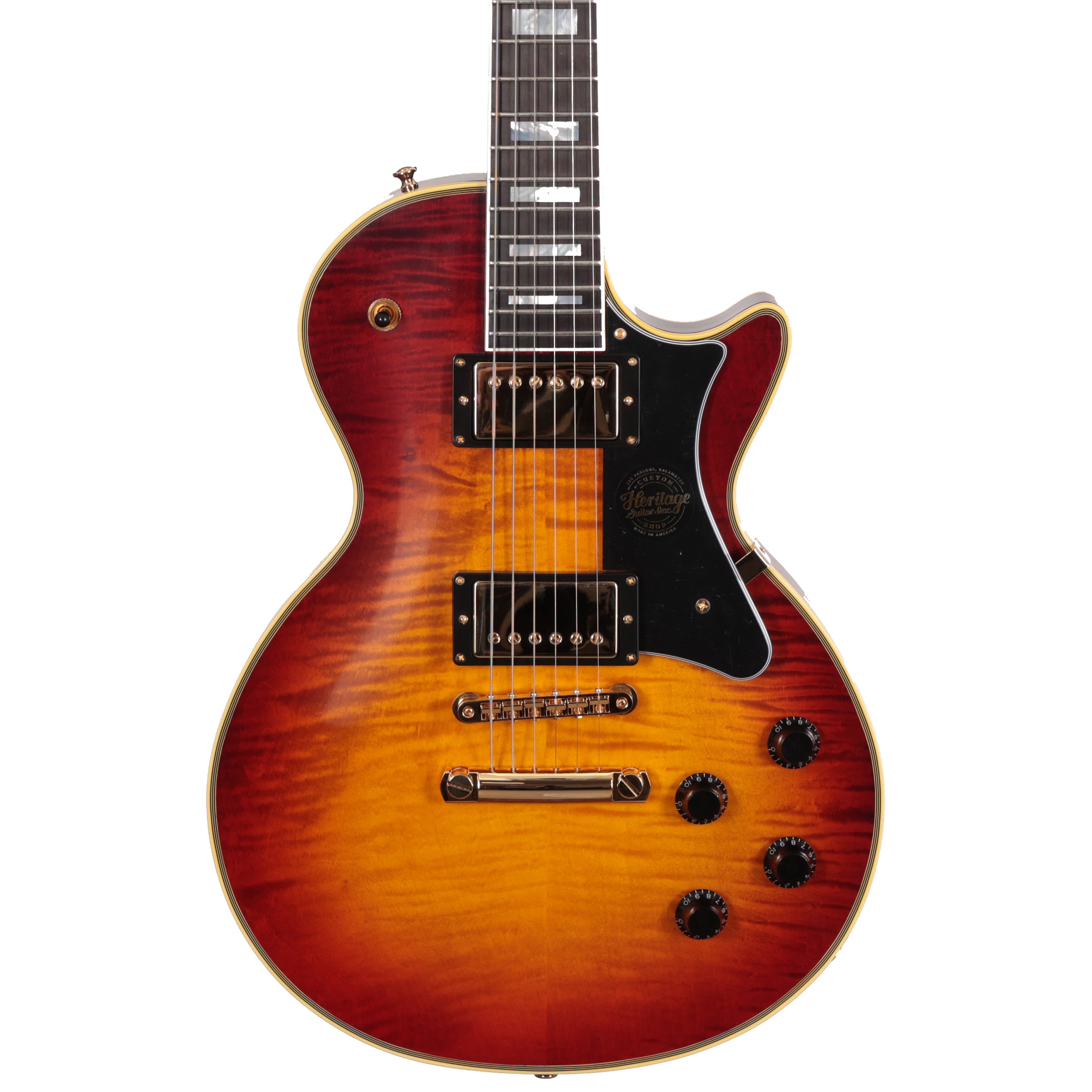 Heritage Custom Shop Core Collection H-157 Maple Top Electric Guitar, Dark Cherry Sunburst - HC1240767 (1).jpeg