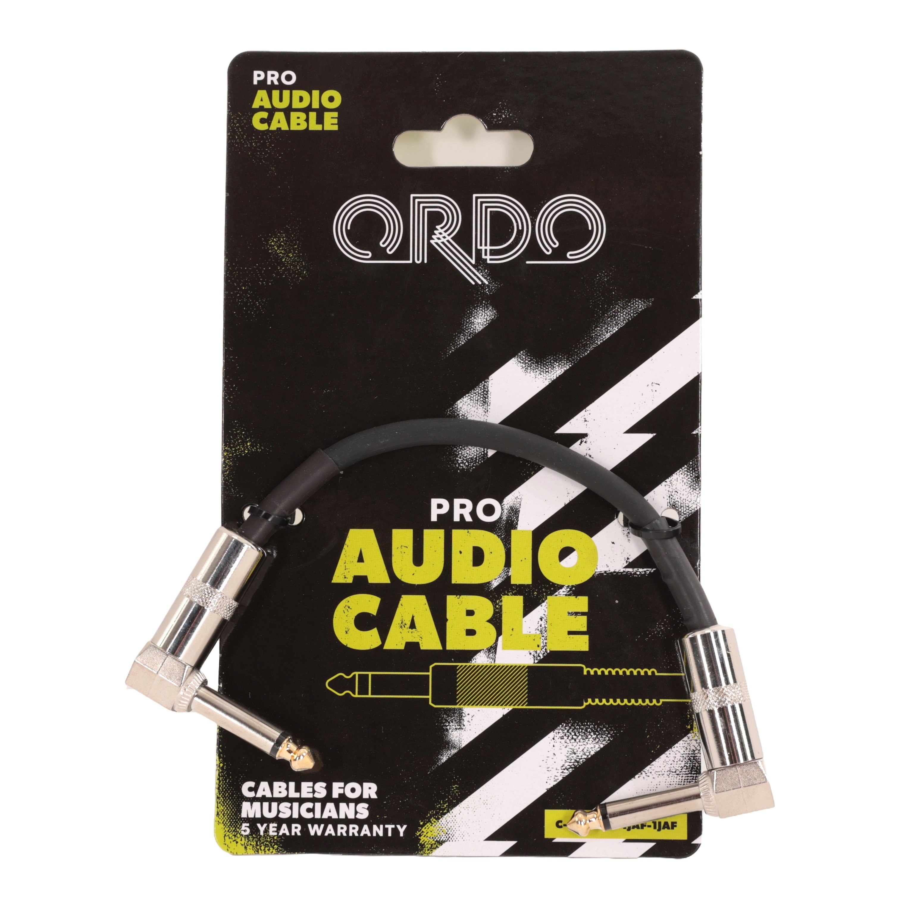 Ordo 10cm/4" Deluxe Patch Cable with Right-Angled Plugs - C-PC2-010-1JA-1JA (1).jpg
