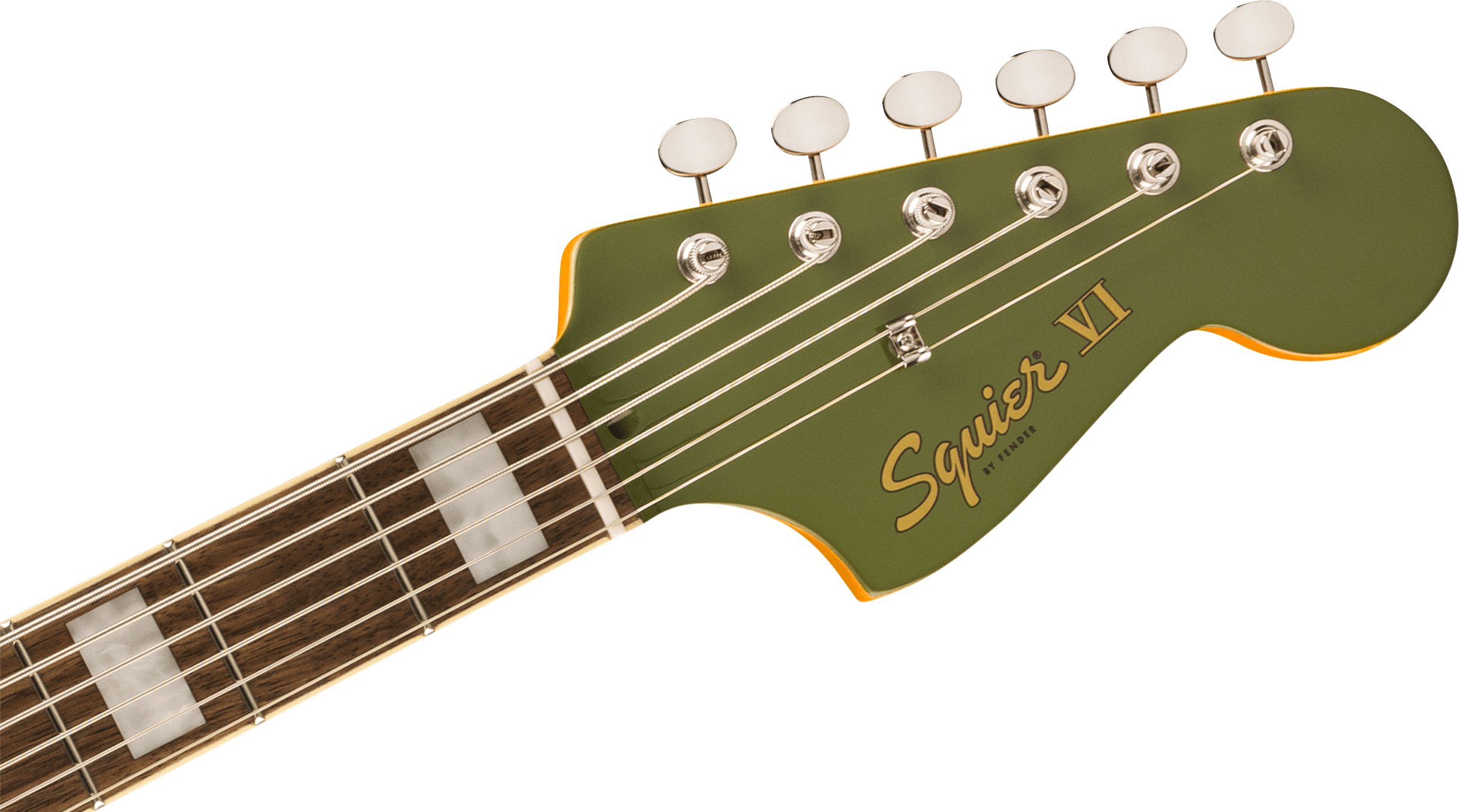 Squier FSR Classic Vibe Bass Guitar VI in Olive Green With Matching Headstock - 0374582576 (5).jpg