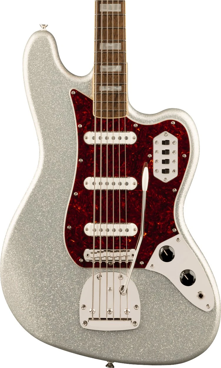 Squier Limited Edition Classic Vibe Bass VI in Silver Sparkle, Matching Headstock - 0374582581 (6).jpg