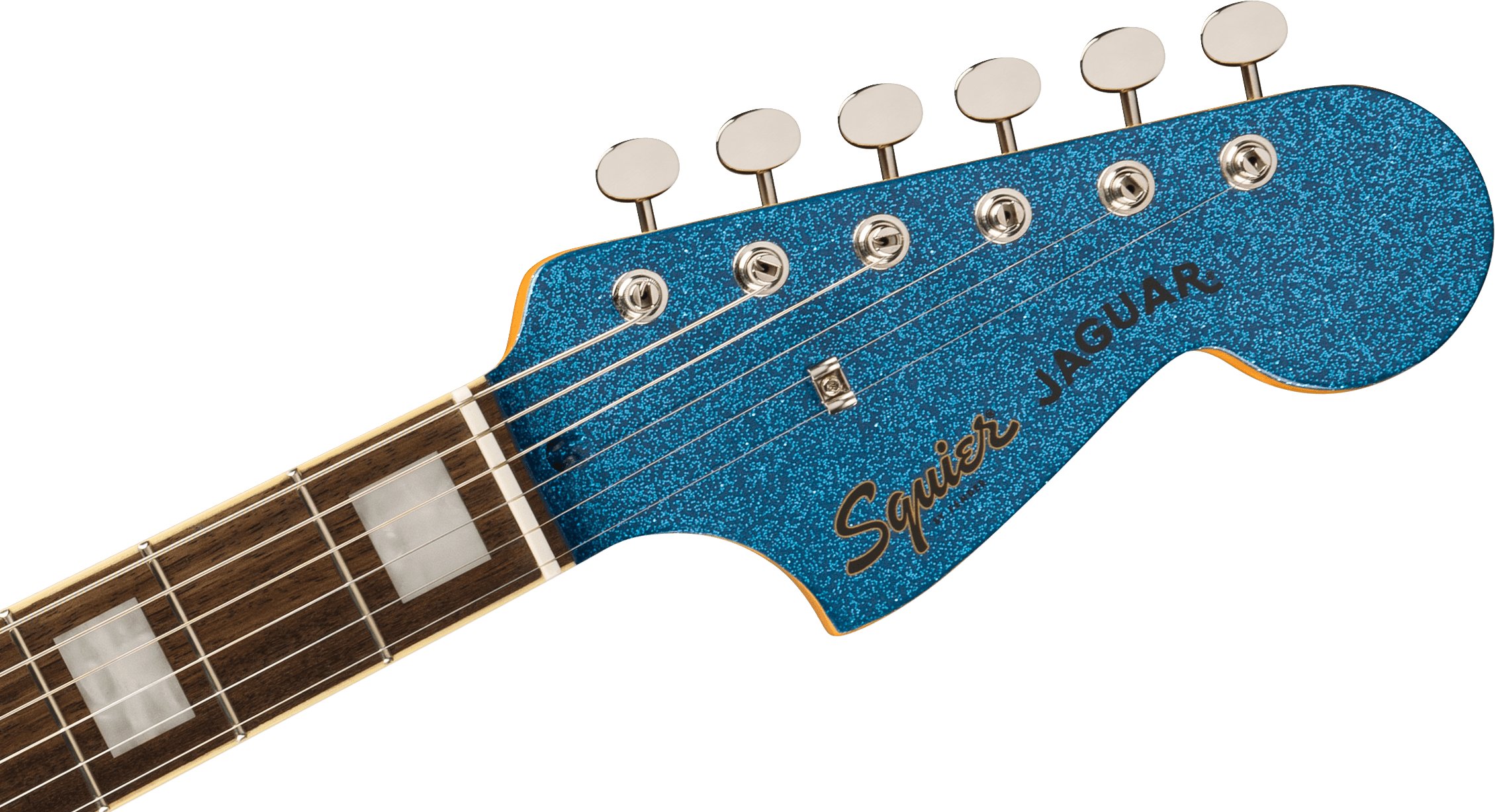 Squier FSR Classic Vibe '70s Jaguar in Blue Sparkle With Matching Headstock - 0374093513 (4).jpg