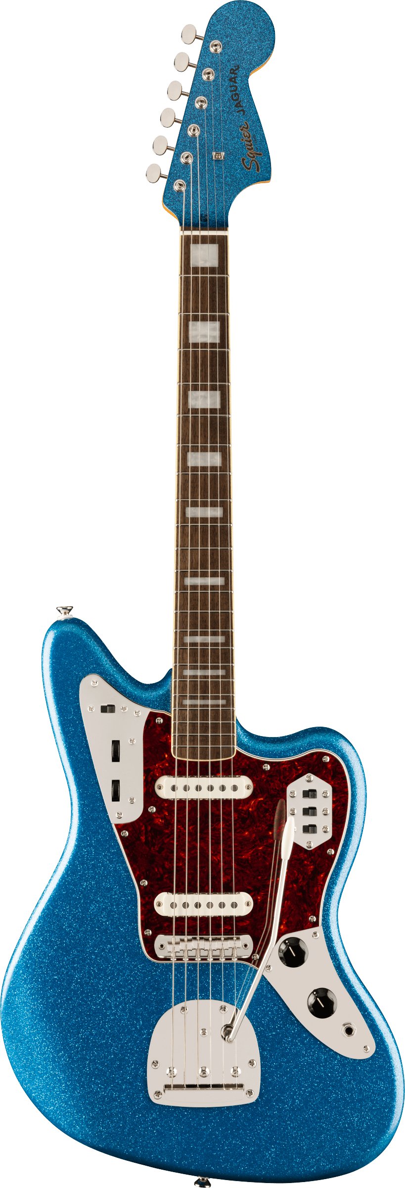 Squier FSR Classic Vibe '70s Jaguar in Blue Sparkle With Matching Headstock - 0374093513 (3).jpg