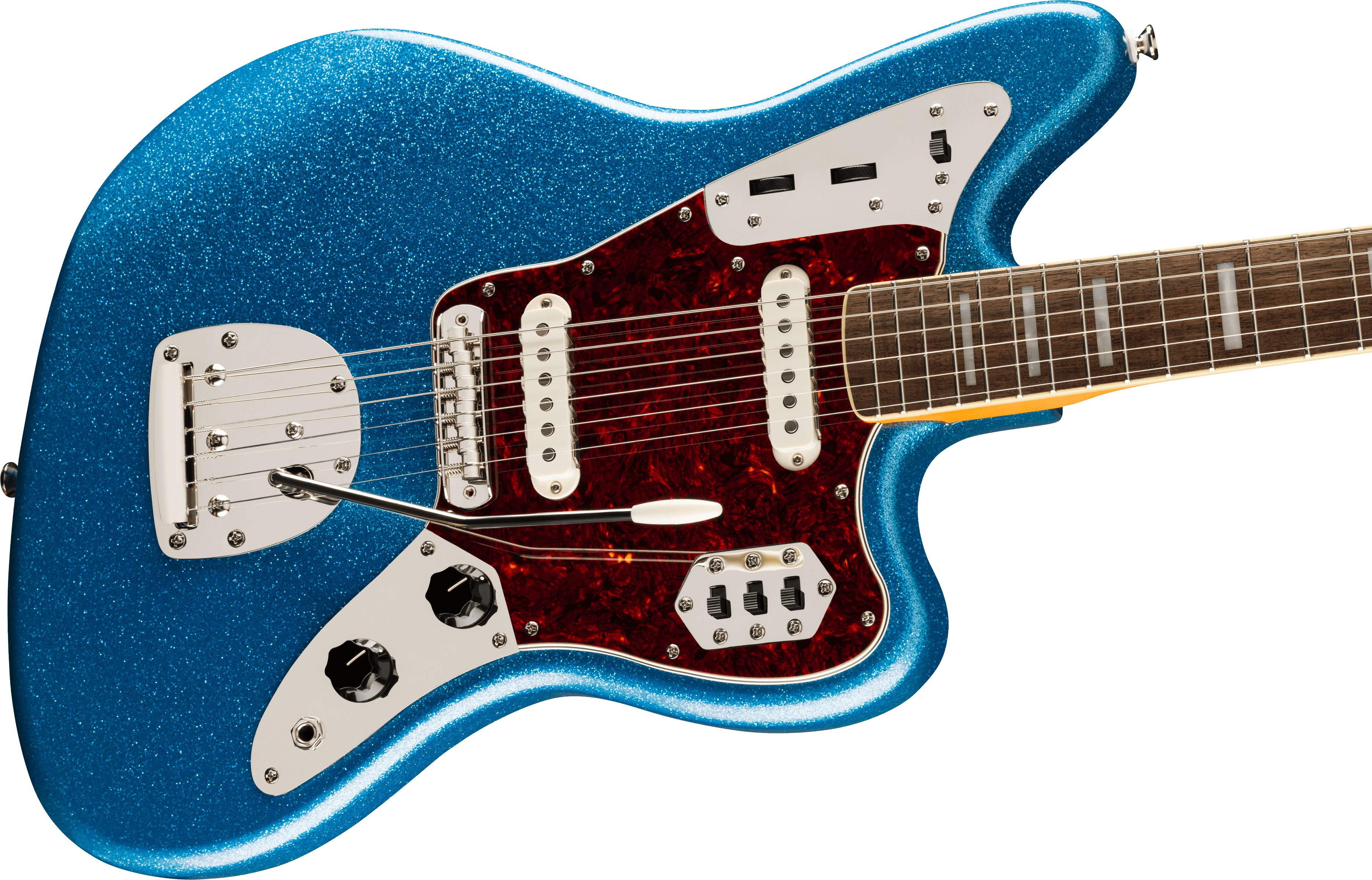 Squier Limited Edition Classic Vibe '70s Jaguar in Blue Sparkle, Matching Headstock - 0374093513 (5).jpg