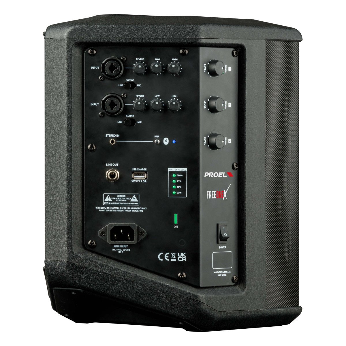 Proel FREEONEX Li-ion battery powered personal PA system 200W - FREEONEX_Rear.jpg