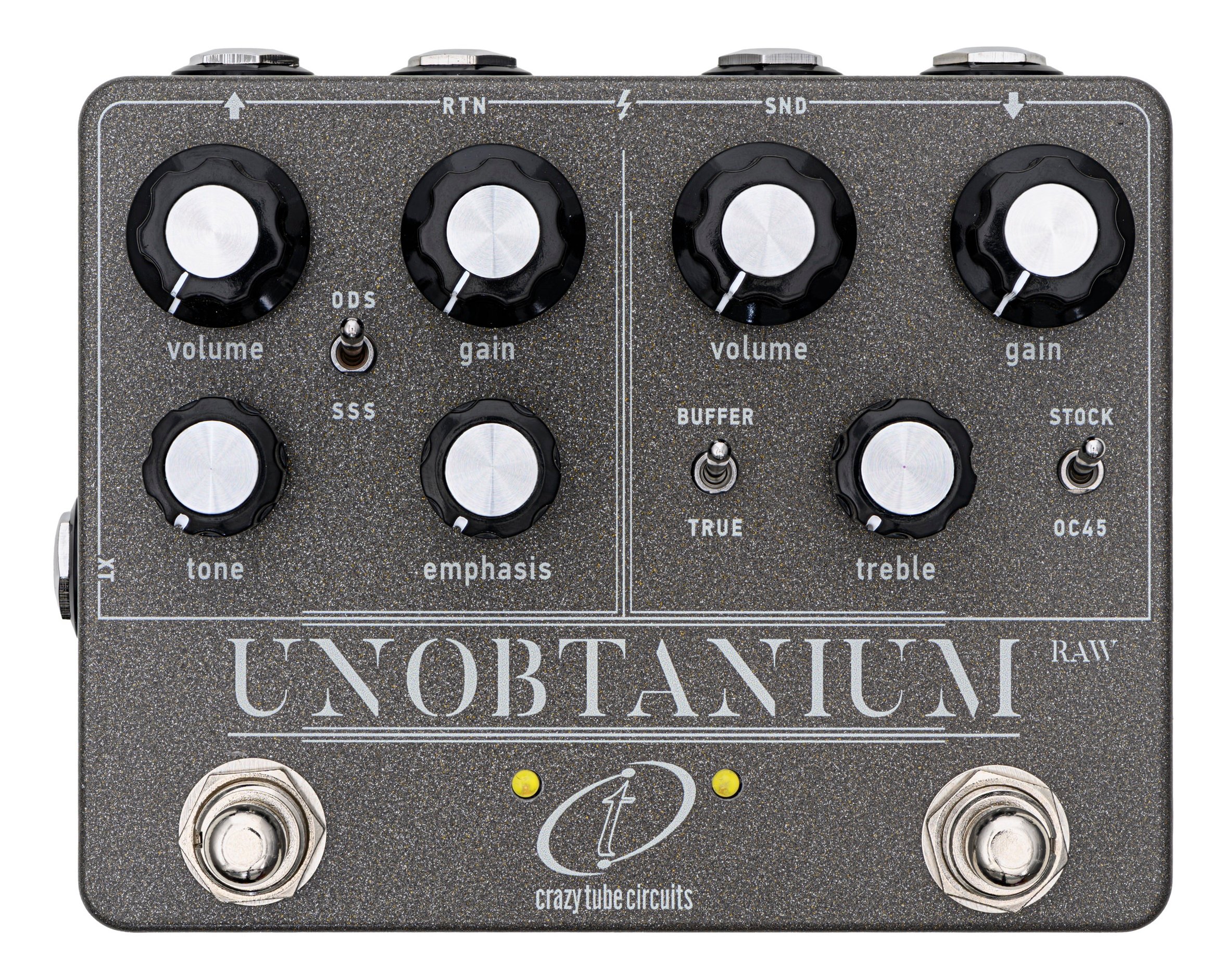 Crazy Tube Circuits Unobtainium RAW Dual Channel Amplifier Overdrive Pedal - CrazyTubeCircuits_CS03192-hero.jpg