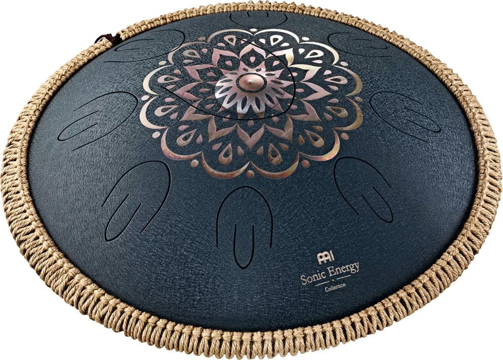 Meinl Sonic Energy Octave Steel Tongue Drum Navy Blue Engraved floral design D Amara - OSTD2NBE_web_main.jpg