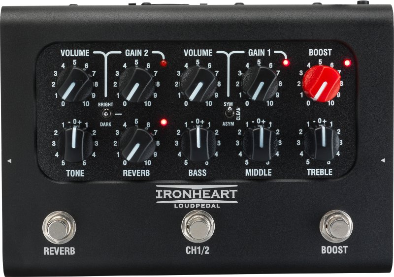 Laney Black Country Customs - IRONHEART LOUDPEDAL - Boutique Guitar Amplifier Pedal - 60W - Martin Miller - BCCLOUDPEDAL_IMM_Controls.jpg