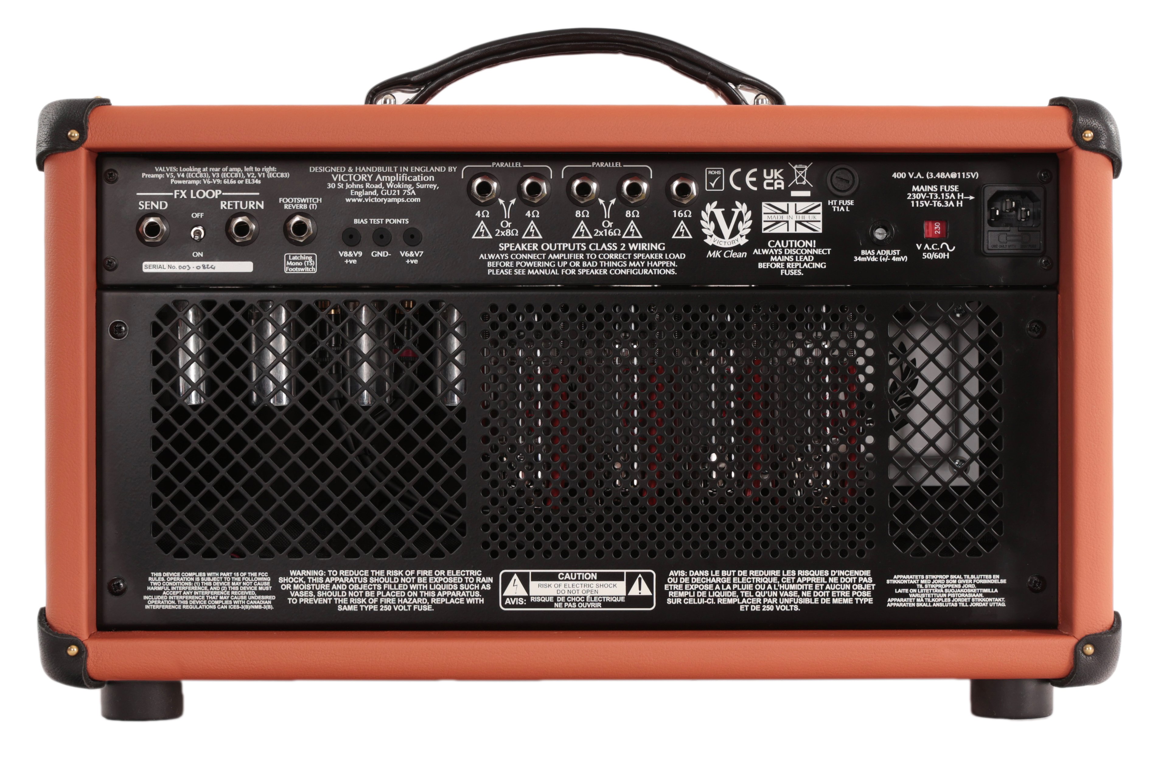 Victory MK Clean 100w Hand-Wired Valve Amp Head in Cognac - VIC-MK-CLEAN-02 (6).jpg