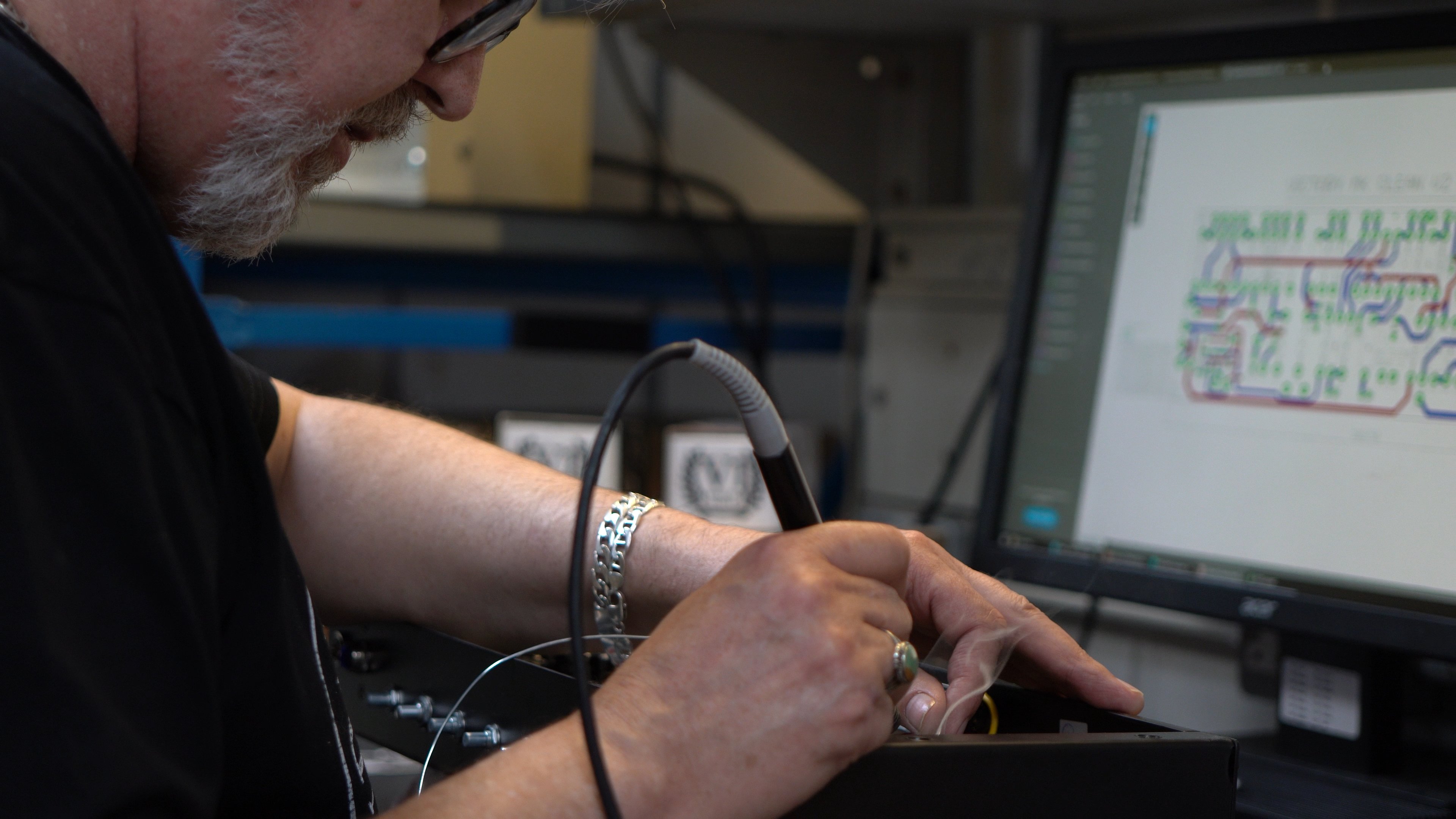 Victory MK Clean 100w Hand-Wired Valve Amp Head in Aqua - Martin Working On the MK's.jpg