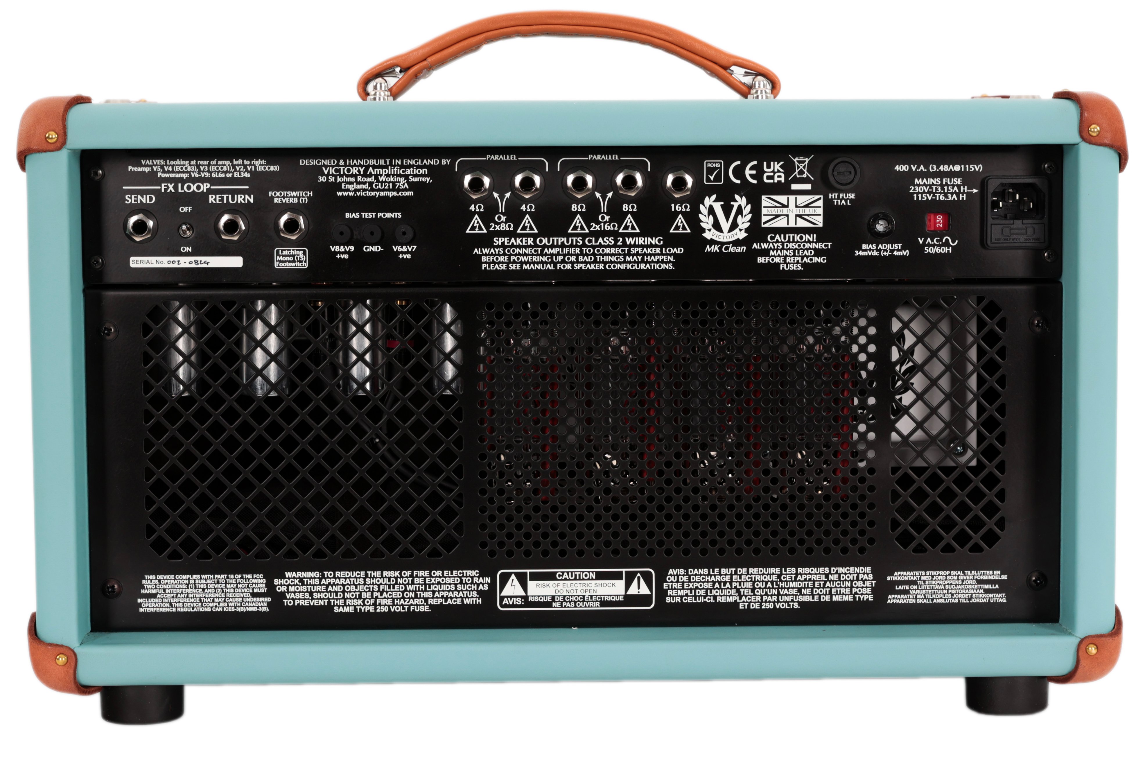Victory MK Clean 100w Hand-Wired Valve Amp Head in Aqua - VIC-MK-CLEAN-01 (6).jpg