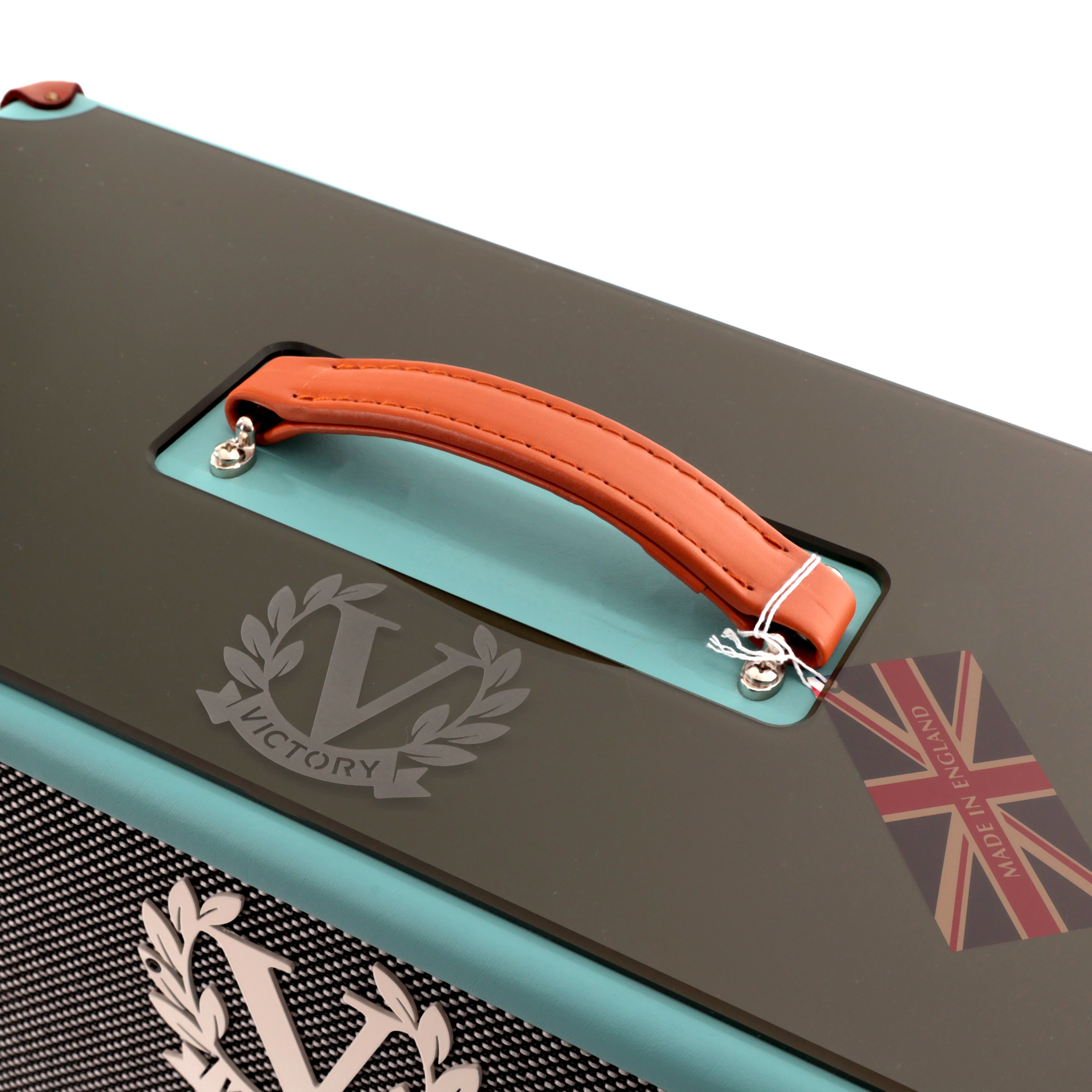 Victory MK 112 Open-Back Speaker Cabinet in Aqua with Celestion Alnico Gold Speaker - VIC-MK-112-01   VIC-MK-CLEAN-01 (4).jpg