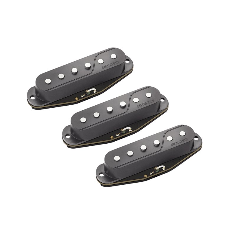 Fishman Fluence Multi Voice Single Width Strat Set in Black