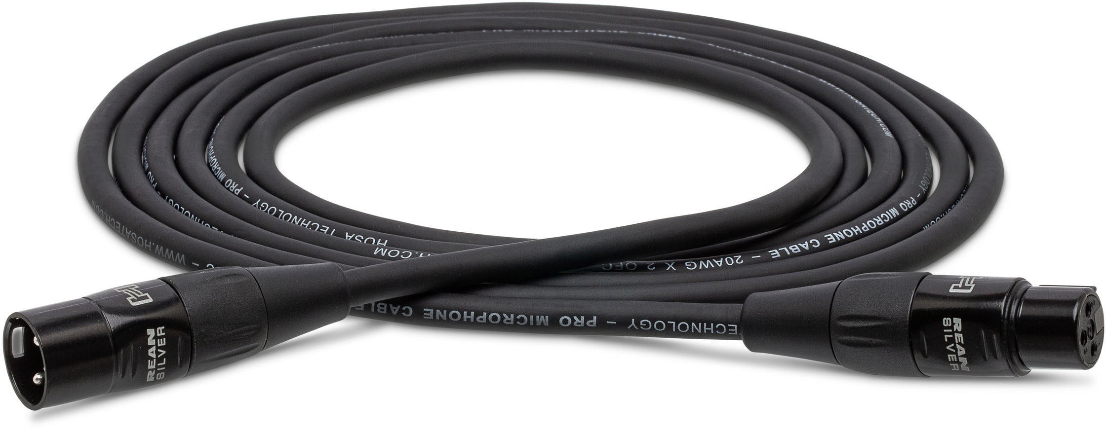 Hosa Pro Microphone Cable, REAN XLR3F to XLR3M, 10 ft / 3M - HMIC-010-Hosa_Pro_XLR-XLR_Cable_Front.jpg