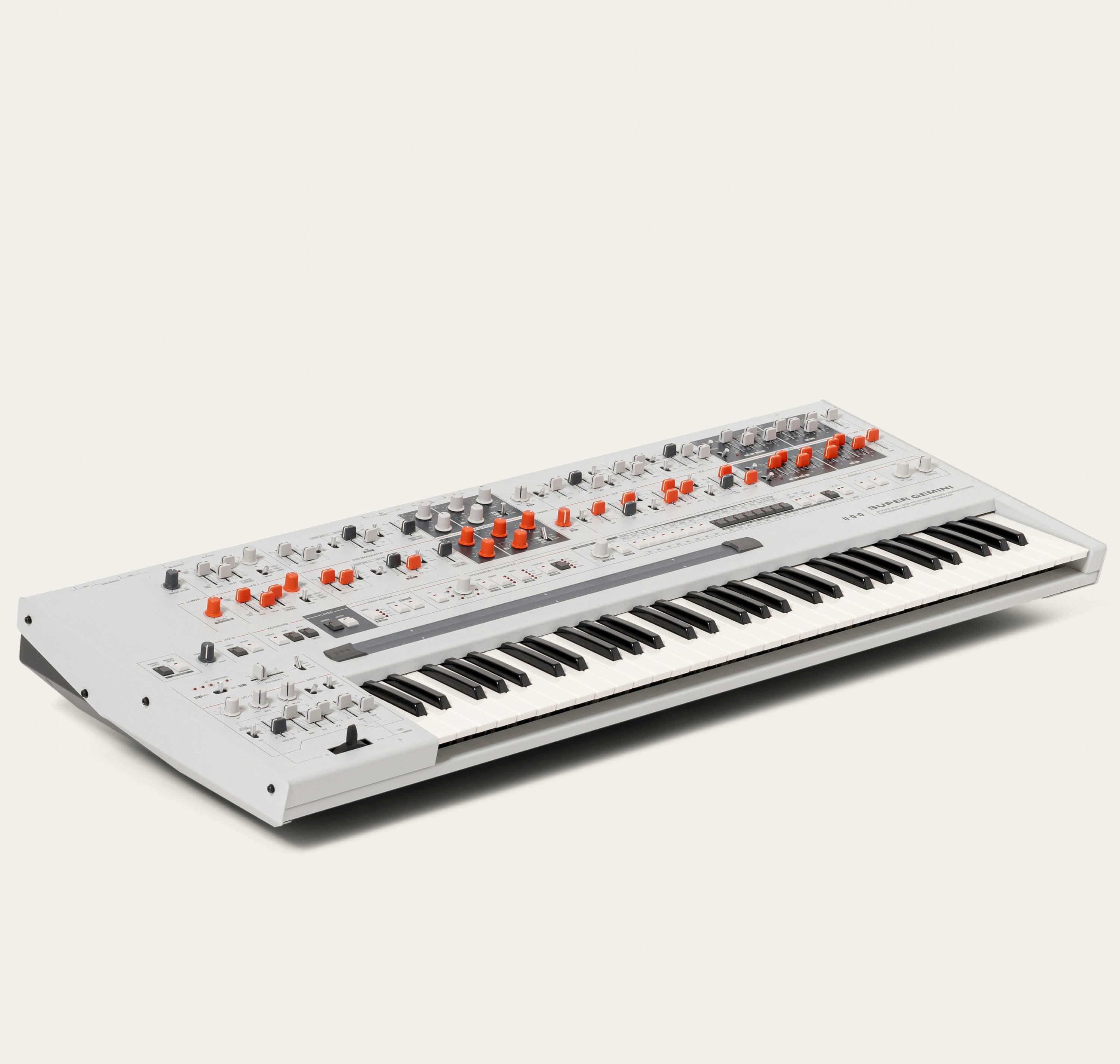 UDO Super Gemini - 20 Voice Analog Poly Synthesizer - UDOSUPERGEMINI-UDO-Super-Gemini-Angle.jpg