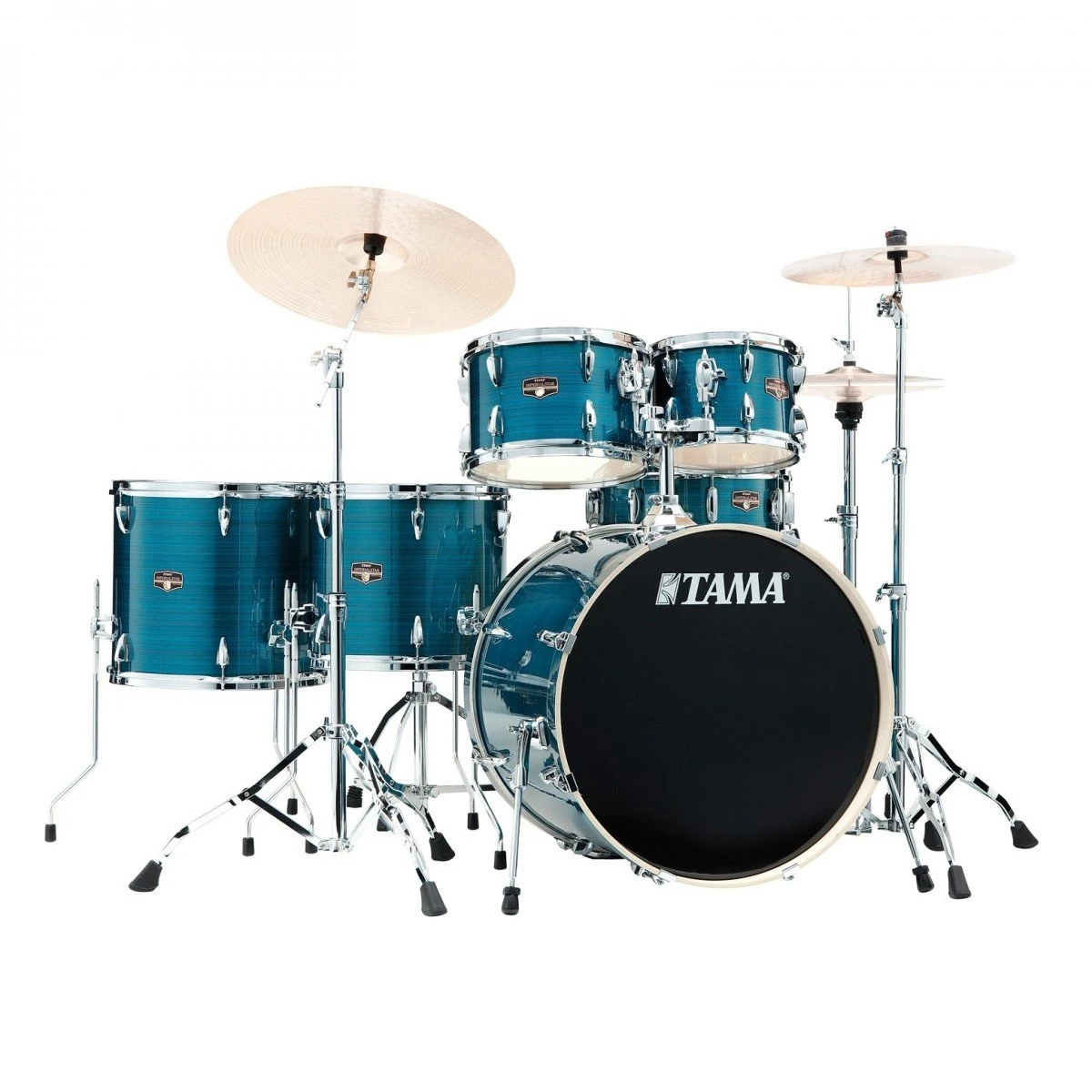 Tama Imperialstar 22" 6-piece Acoustic Drum Kit in Hairline Blue - IP62H6WHLB (3).jpg