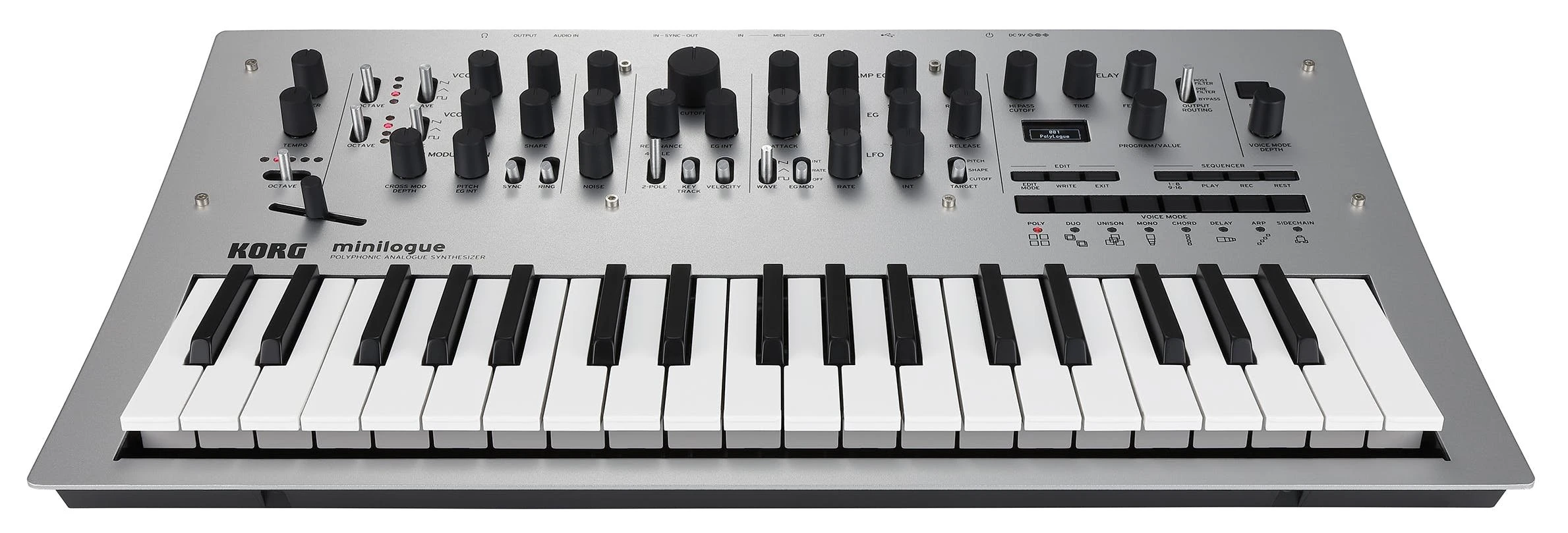 Korg Minilogue Polyphonic Analogue Synthesizer - 100315-2_minilogue_perspective.jpg