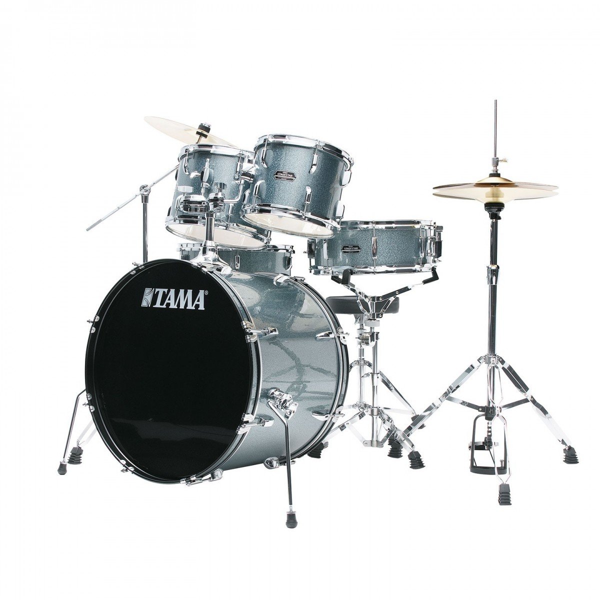 Tama Stagestar 22" Drum Kit in Sea Blue Mist with Hardware & Zildjian Planet cymbals - ST52H5ZSEM (6).jpg