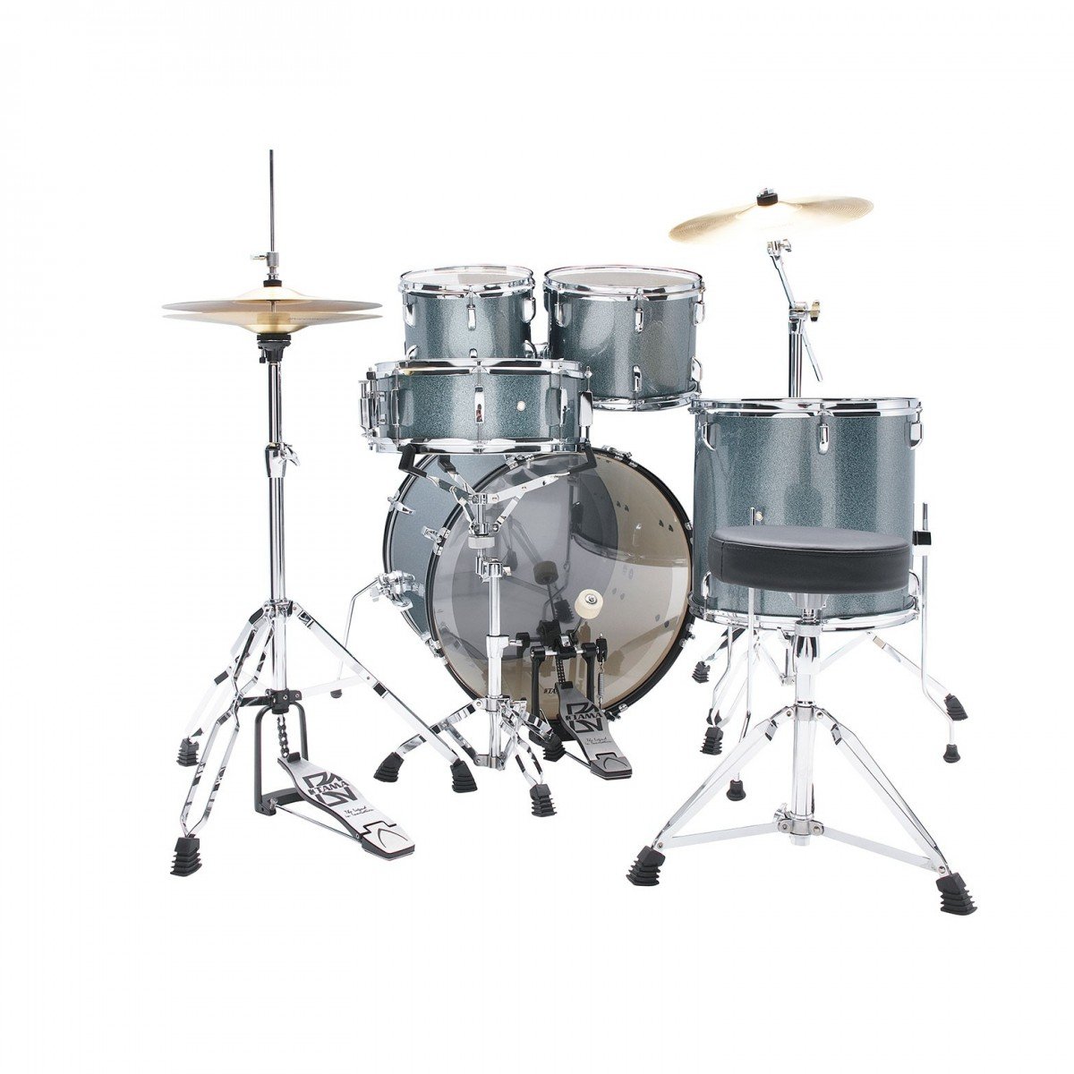 Tama Stagestar 22" Drum Kit in Sea Blue Mist with Hardware & Zildjian Planet cymbals - ST52H5ZSEM (5).jpg