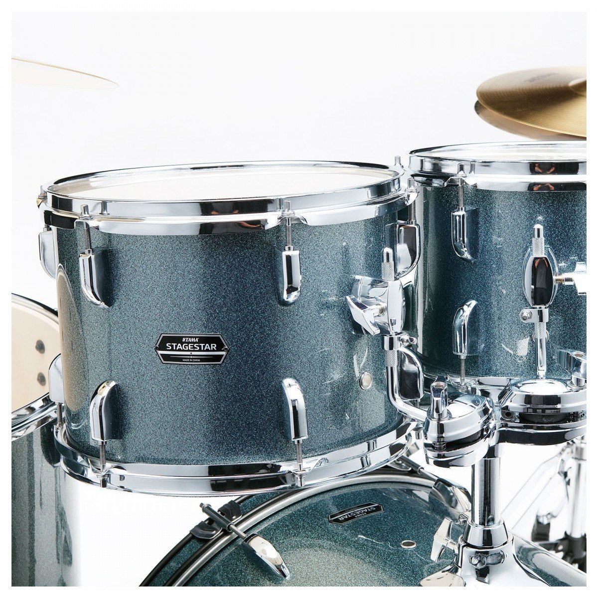Tama Stagestar 20" Drum Kit in Sea Blue Mist with Hardware & Zildjian Planet cymbals - ST52H5ZSEM (4).jpg