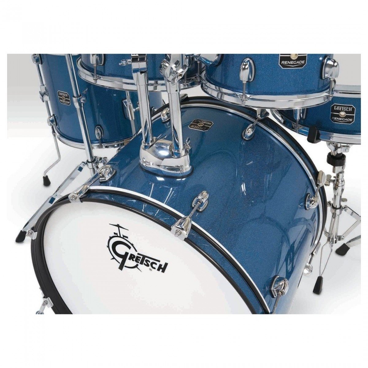 Gretsch Renegade 20" Acoustic Drum Kit in Blue Sparkle - GR801056 5.jpg
