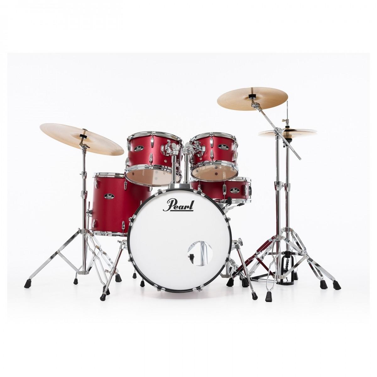 Pearl Roadshow 22" Drum Kit in Matte Red (extra cymbal) - Pearl Roadshow 22 Kit in Matte Red 2.jpg
