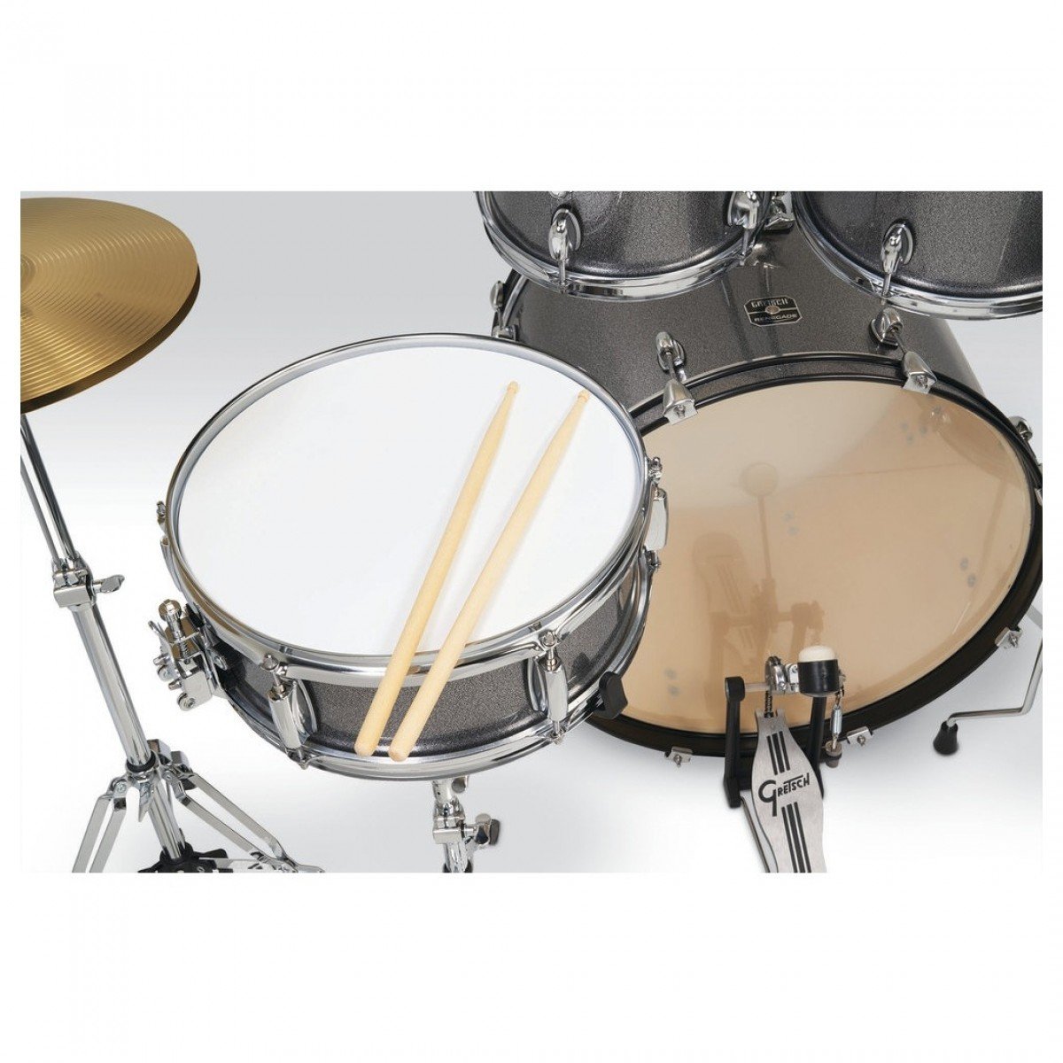 Gretsch Renegade 22" Acoustic Drum Kit in Grey Sparkle - Gretsch Renegade in Grey Sparkle 2.jpg