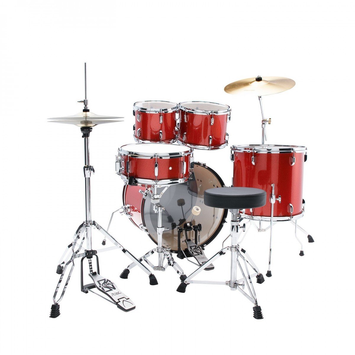 Tama Stagestar 22" Acoustic Drum Kit in Candy Red Sparkle - ST52H5ZCDS (4).jpg