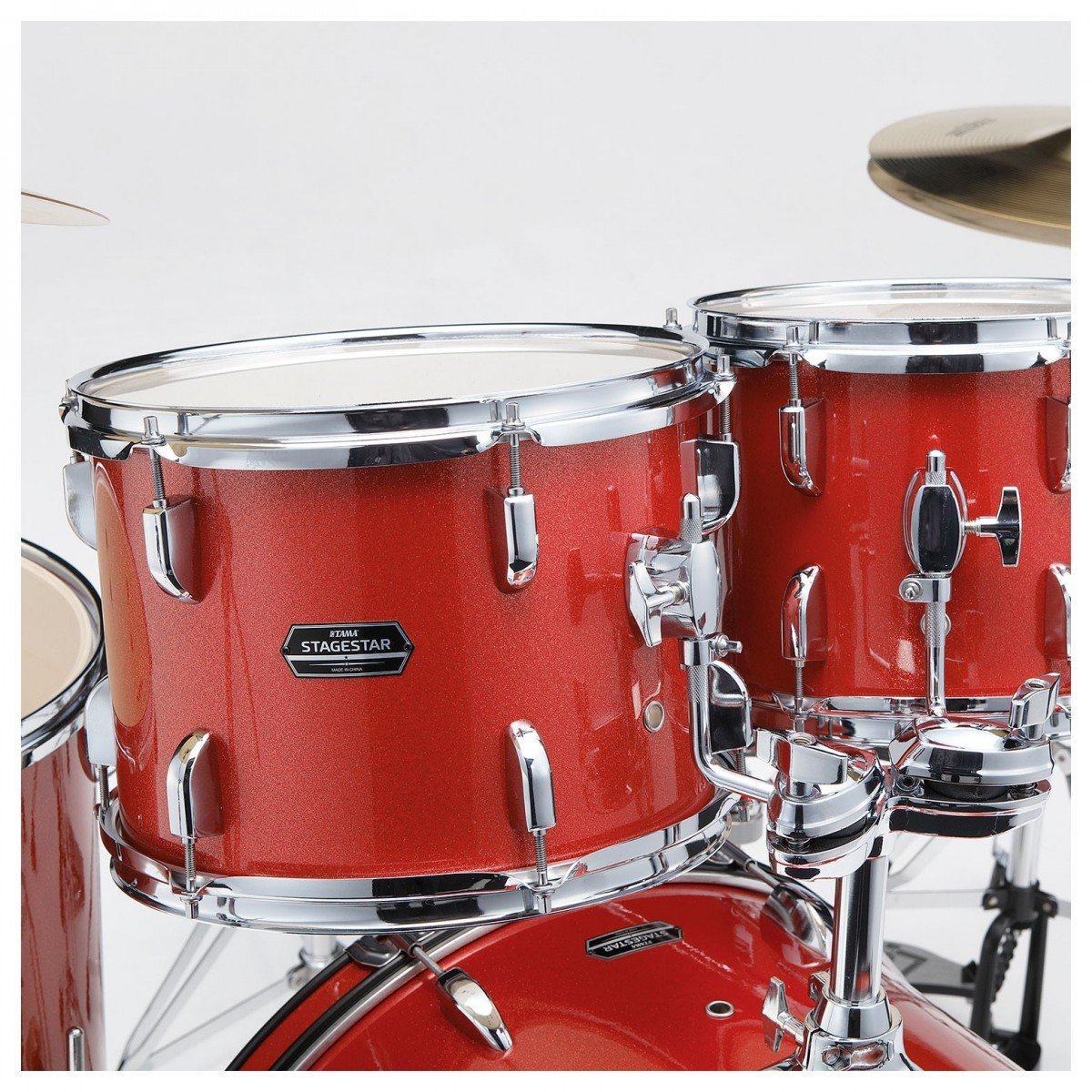 Tama Stagestar 22" Acoustic Drum Kit in Candy Red Sparkle - ST52H5ZCDS (3).jpg