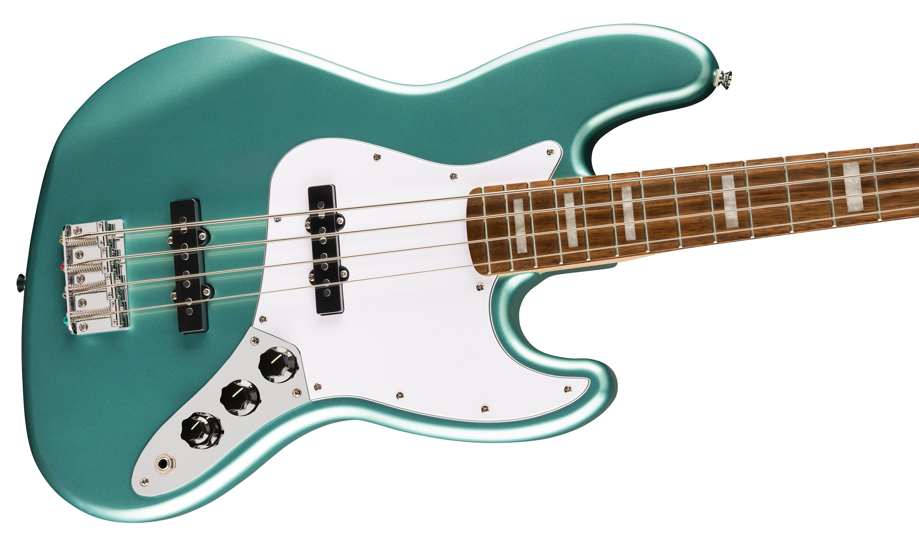 Squier Affinity Series Active Jazz Bass Guitar in Mystic Sea Foam