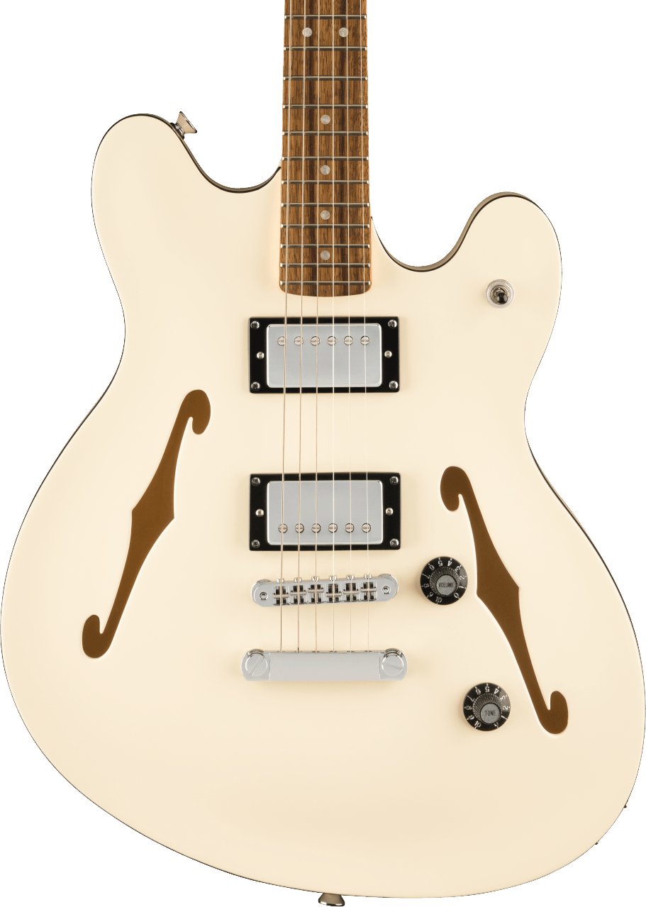 Squier Affinity Series Starcaster Deluxe in Olympic White - 0378450505_sqr_ins_frt_1_rr crop.jpg